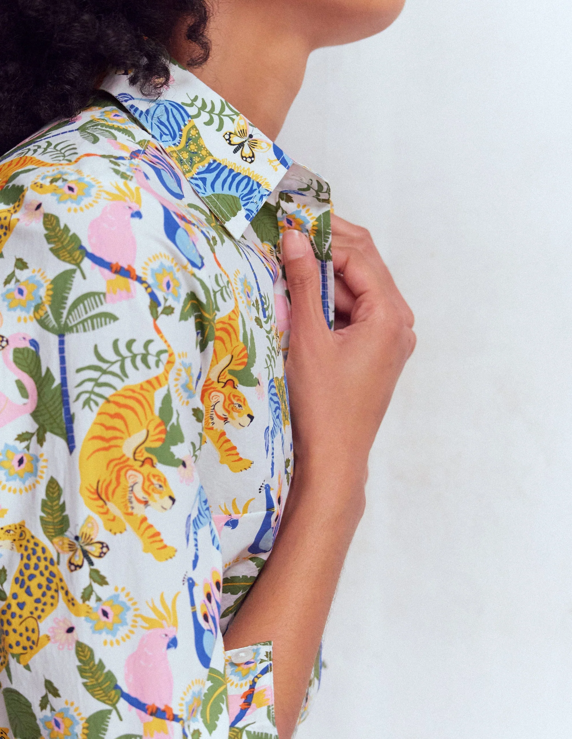 Sienna Cotton Shirt-Multi, Tropical Safari - Image 2