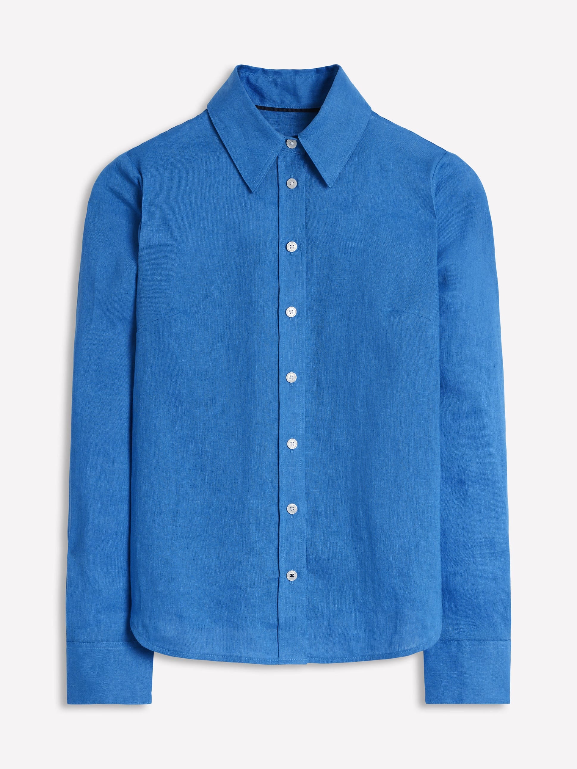 Sienna Linen Shirt-Cerulean Blue - Image 7