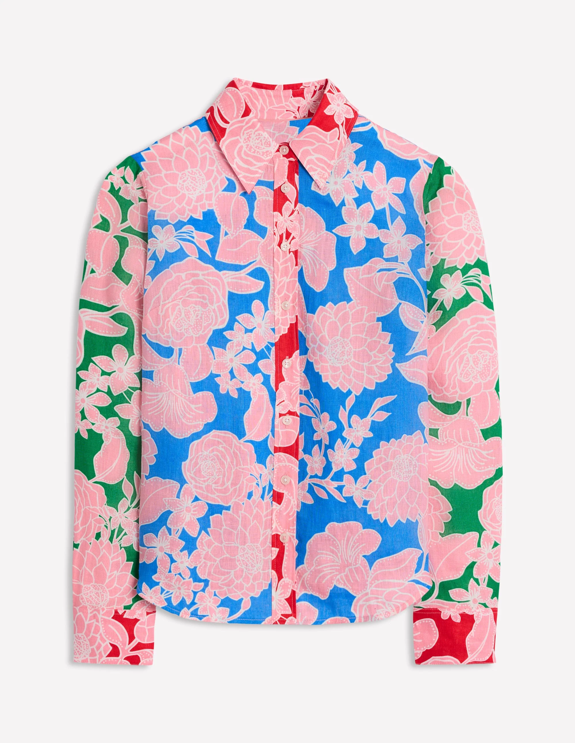 Sienna Linen Shirt-Multi, Blossom Cascade - Image 6