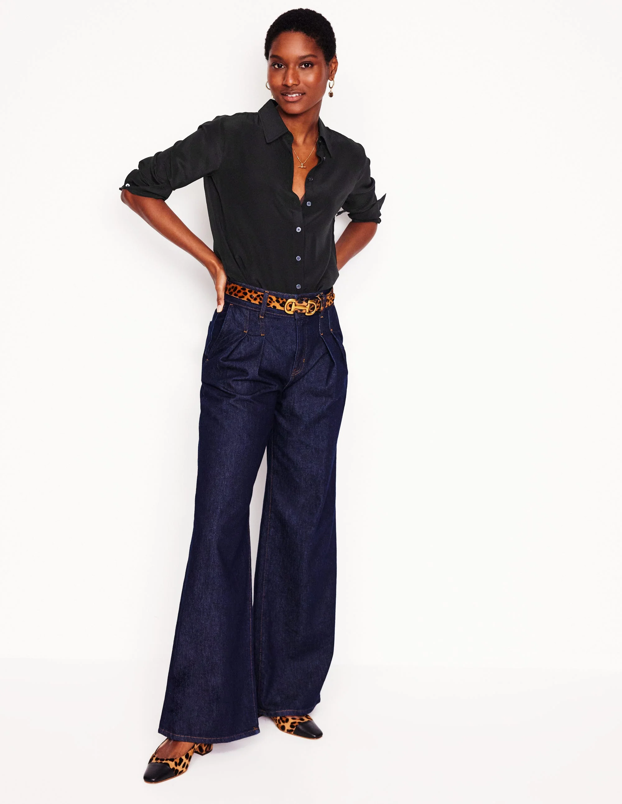 Sienna Silk Shirt-Black - Image 4