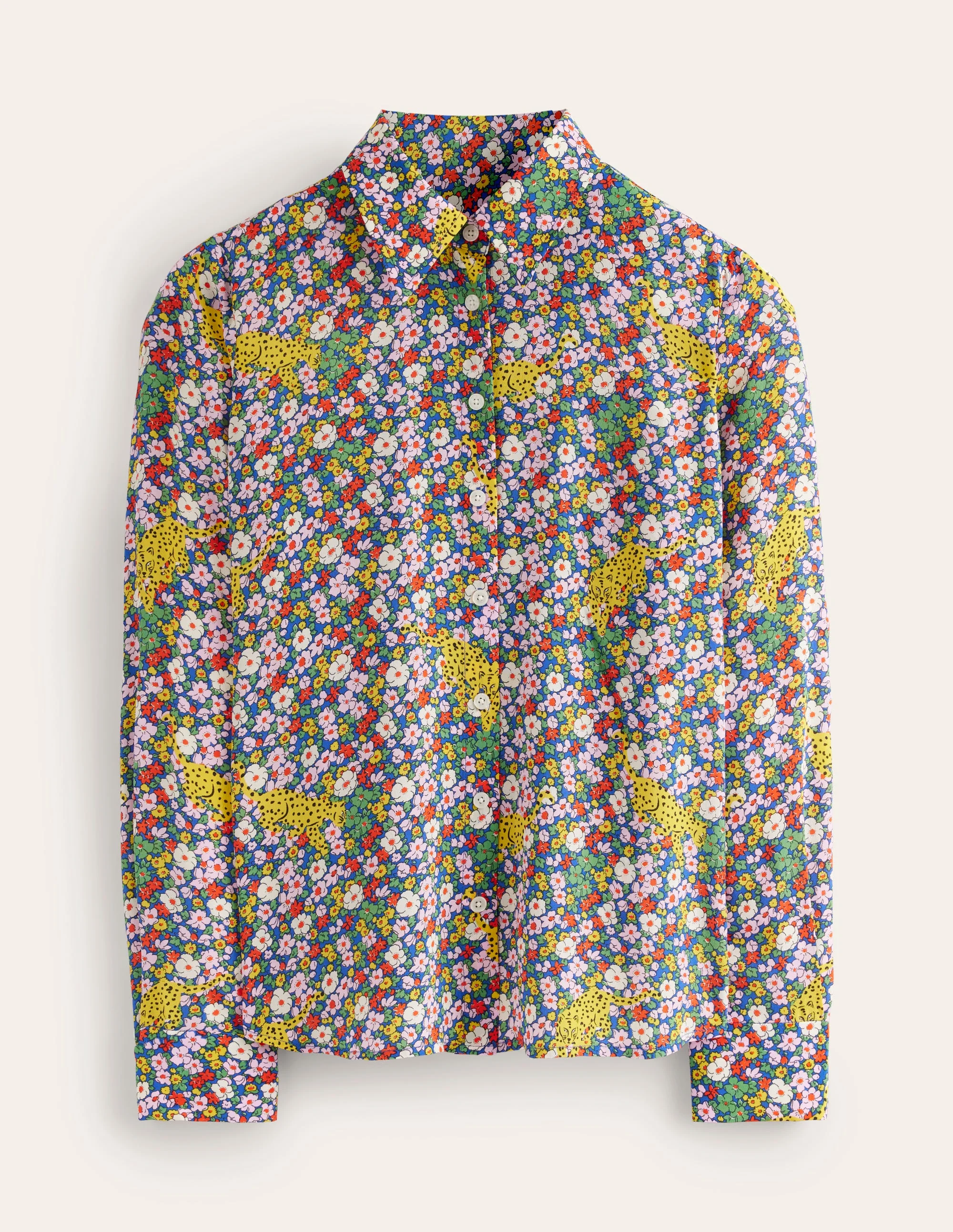 Sienna Silk Shirt-Multi, Leopard Bud - Image 5