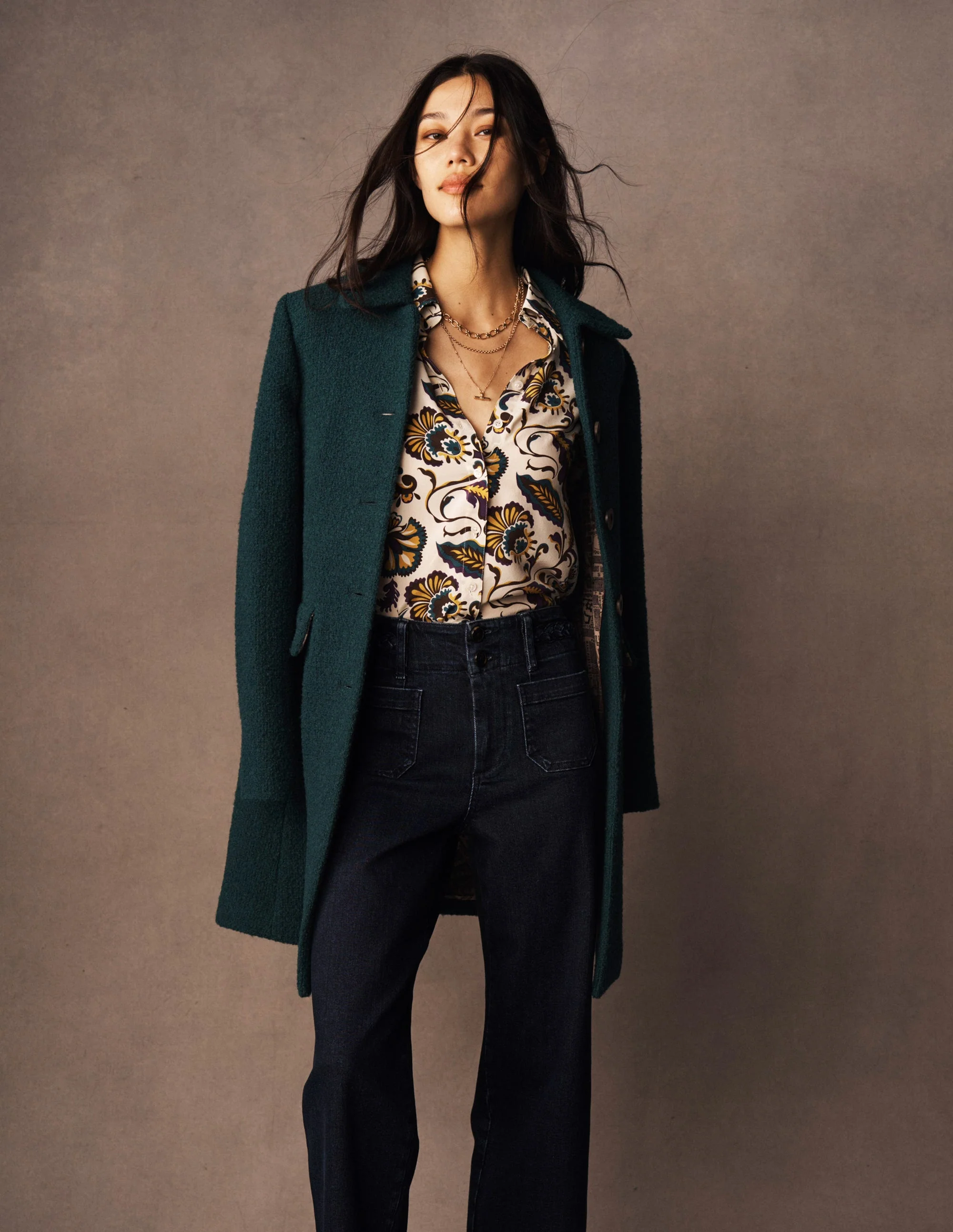 Sienna Silk Shirt-Multi, Ornate Meadow - Image 5