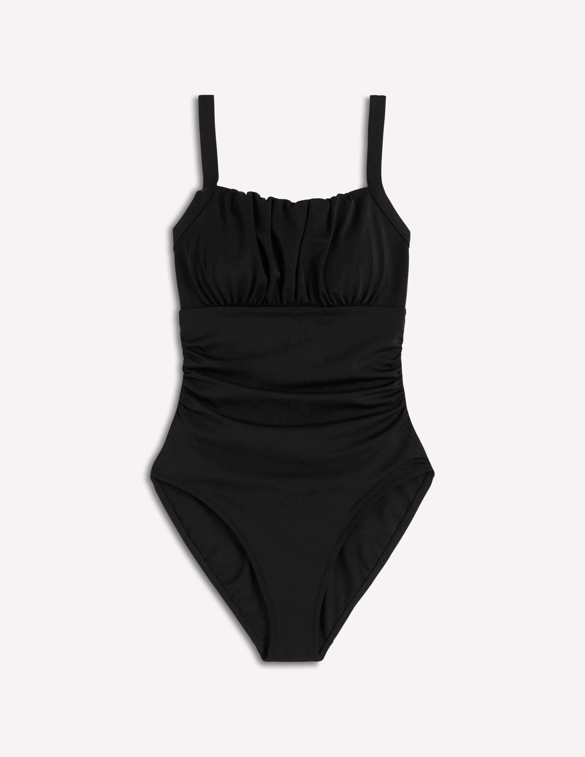 Skiathos Ruched Panel Swimsuit-Black - Image 5