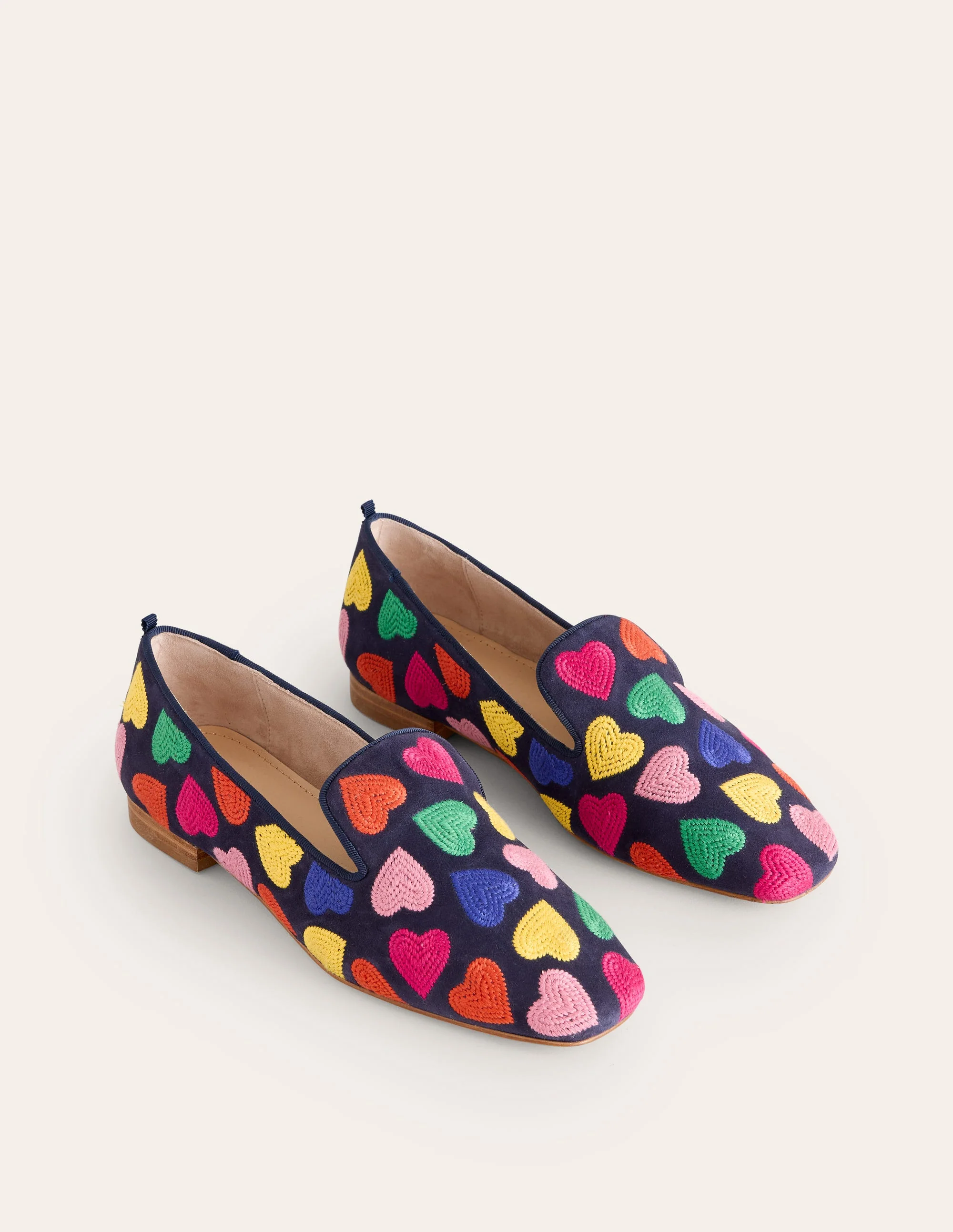 Slipper Cut Loafers-Multi Navy Hearts - Image 3