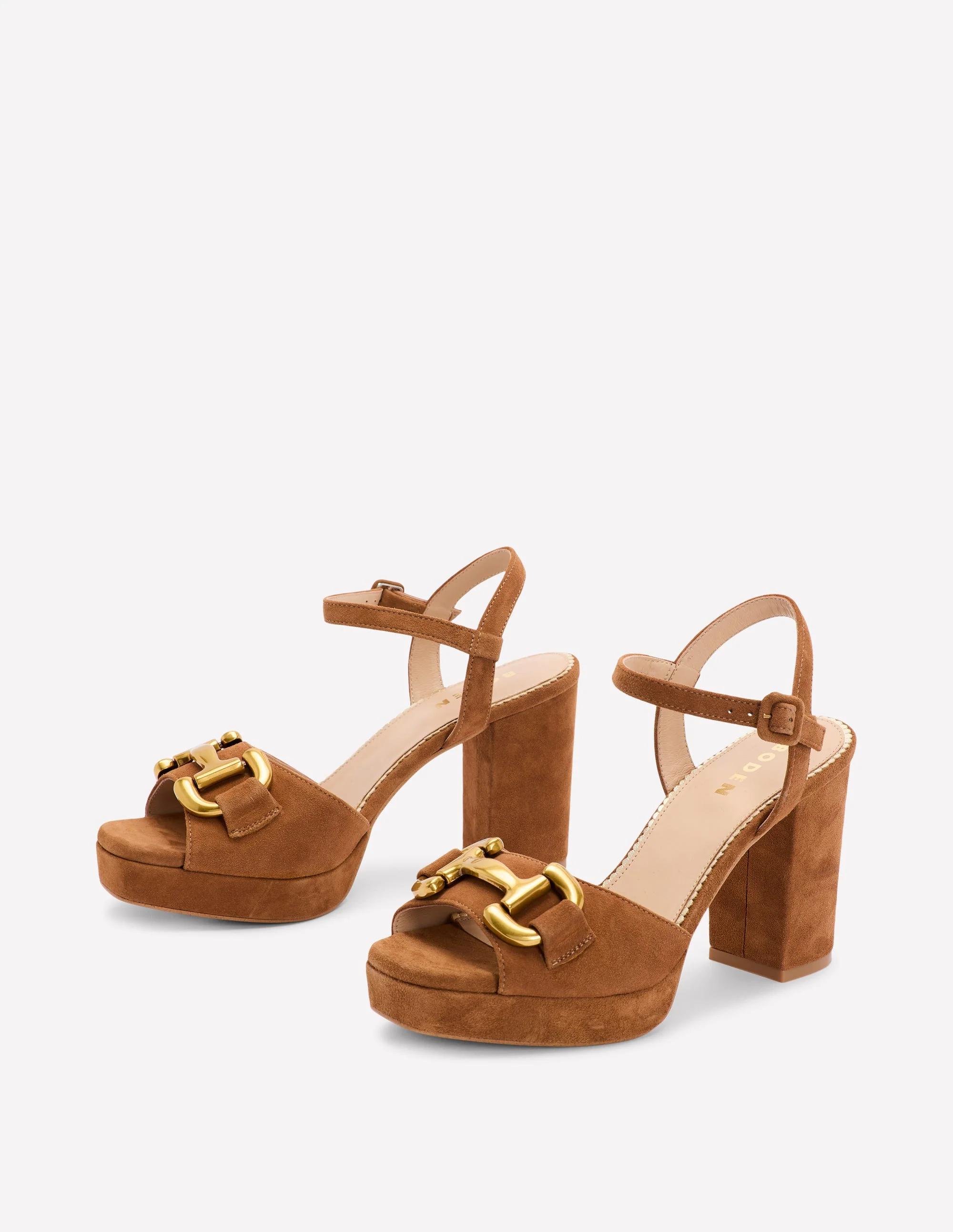 Snaffle Trim Platform Sandal-Tan - Image 2