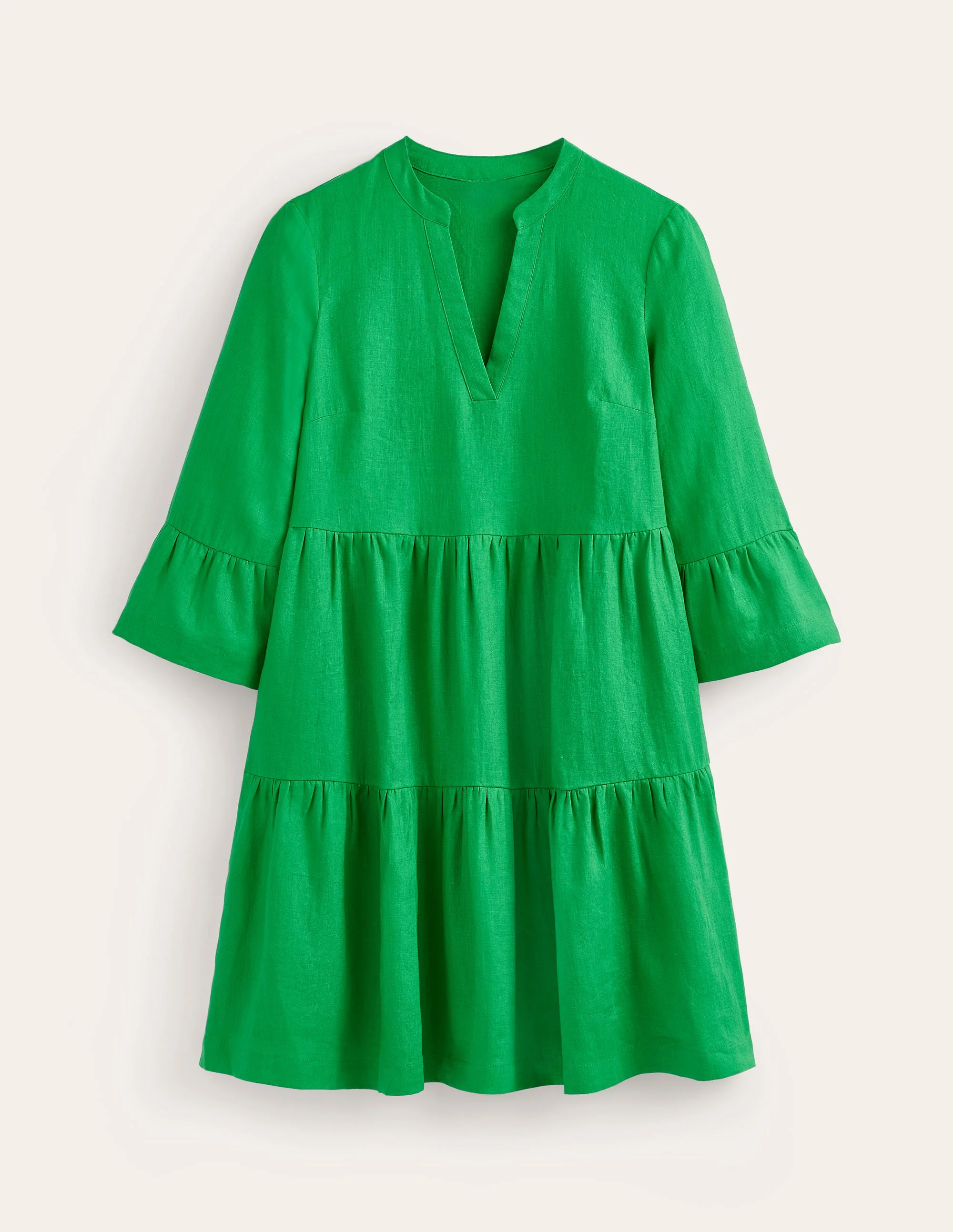 Sophia Linen Short Dress-Bright Green - Image 6