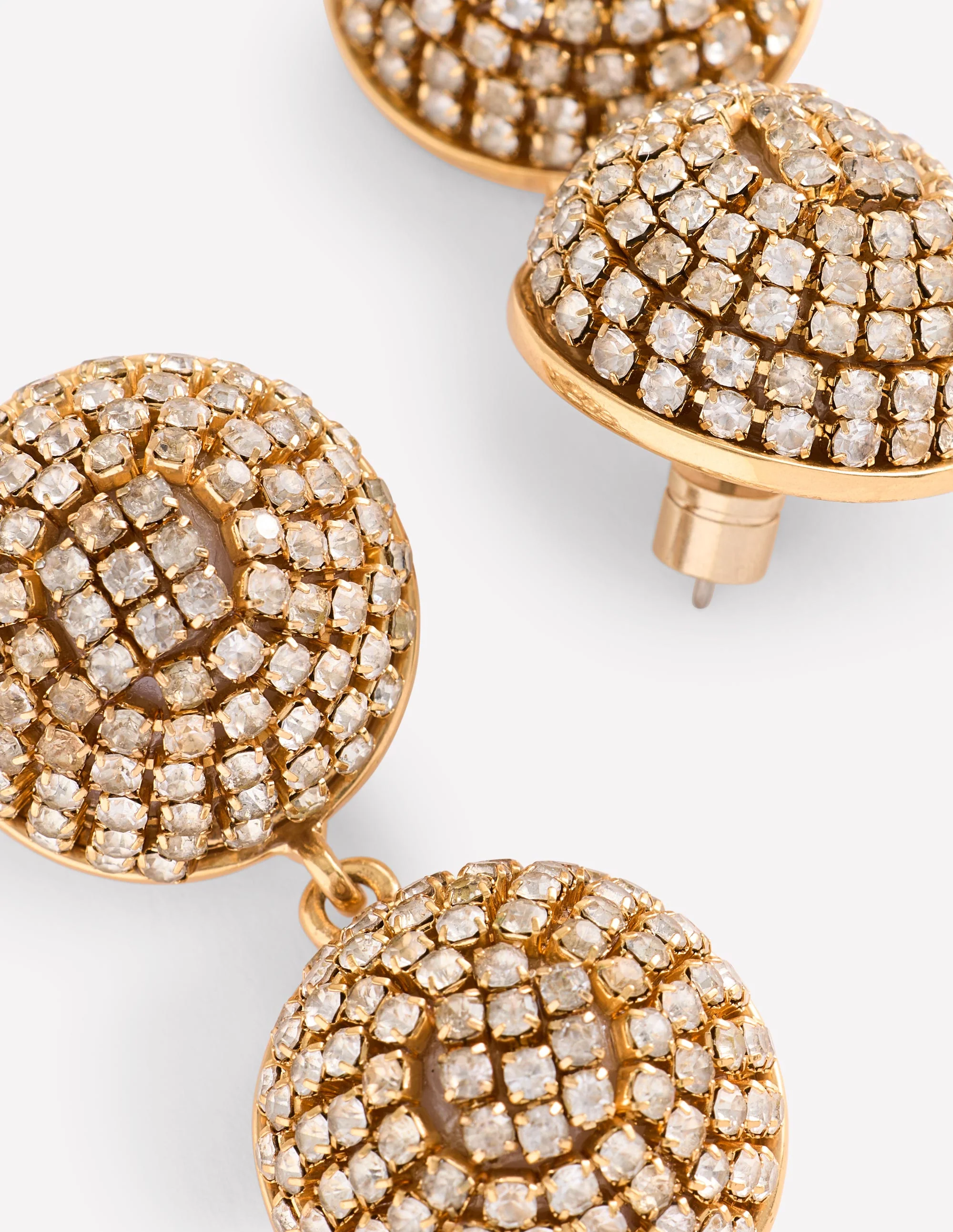 Sparkle Jewel Drop Earrings-Gold - Image 3