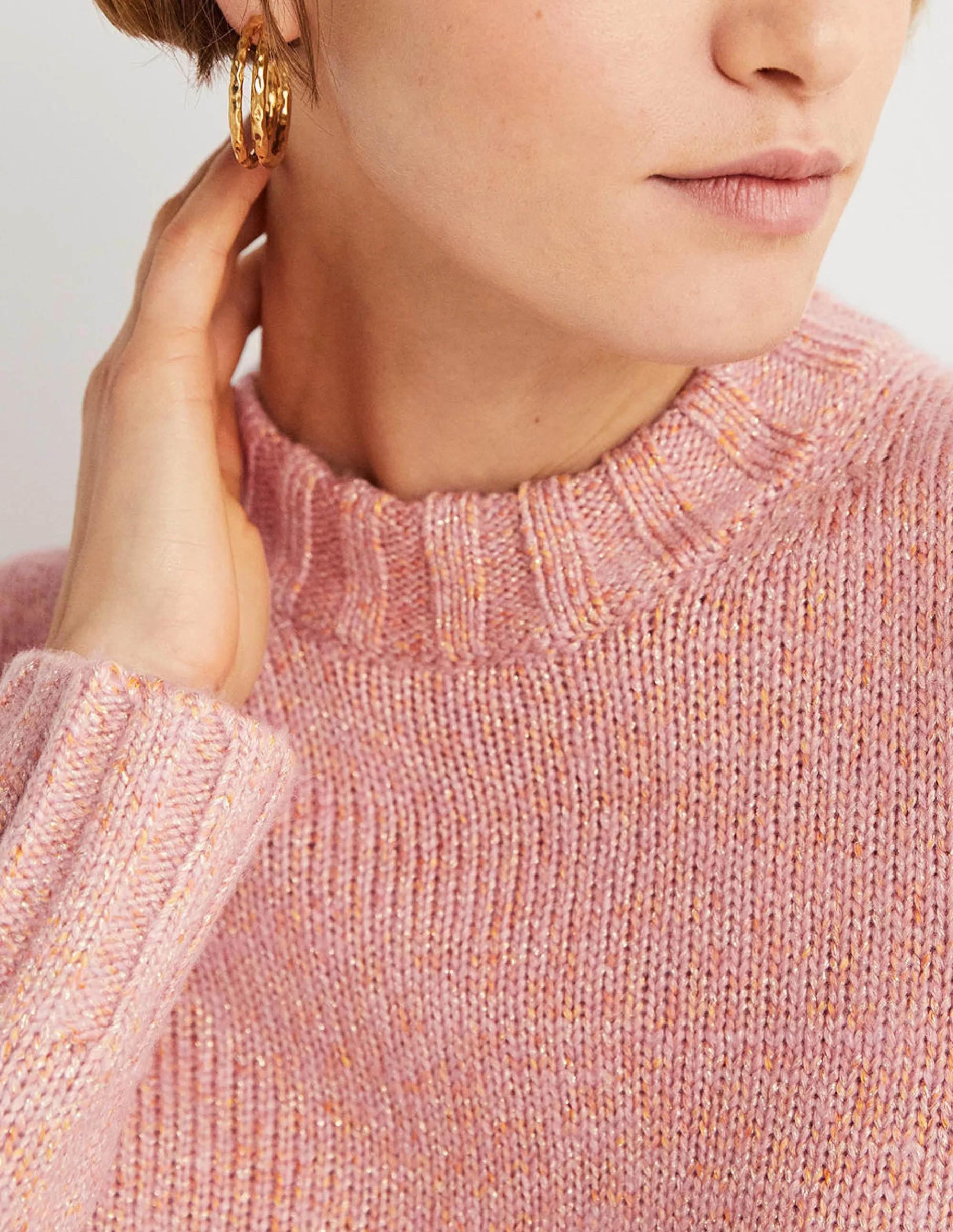 Speckled Fluffy Sweater-Pink Frosting - Image 2