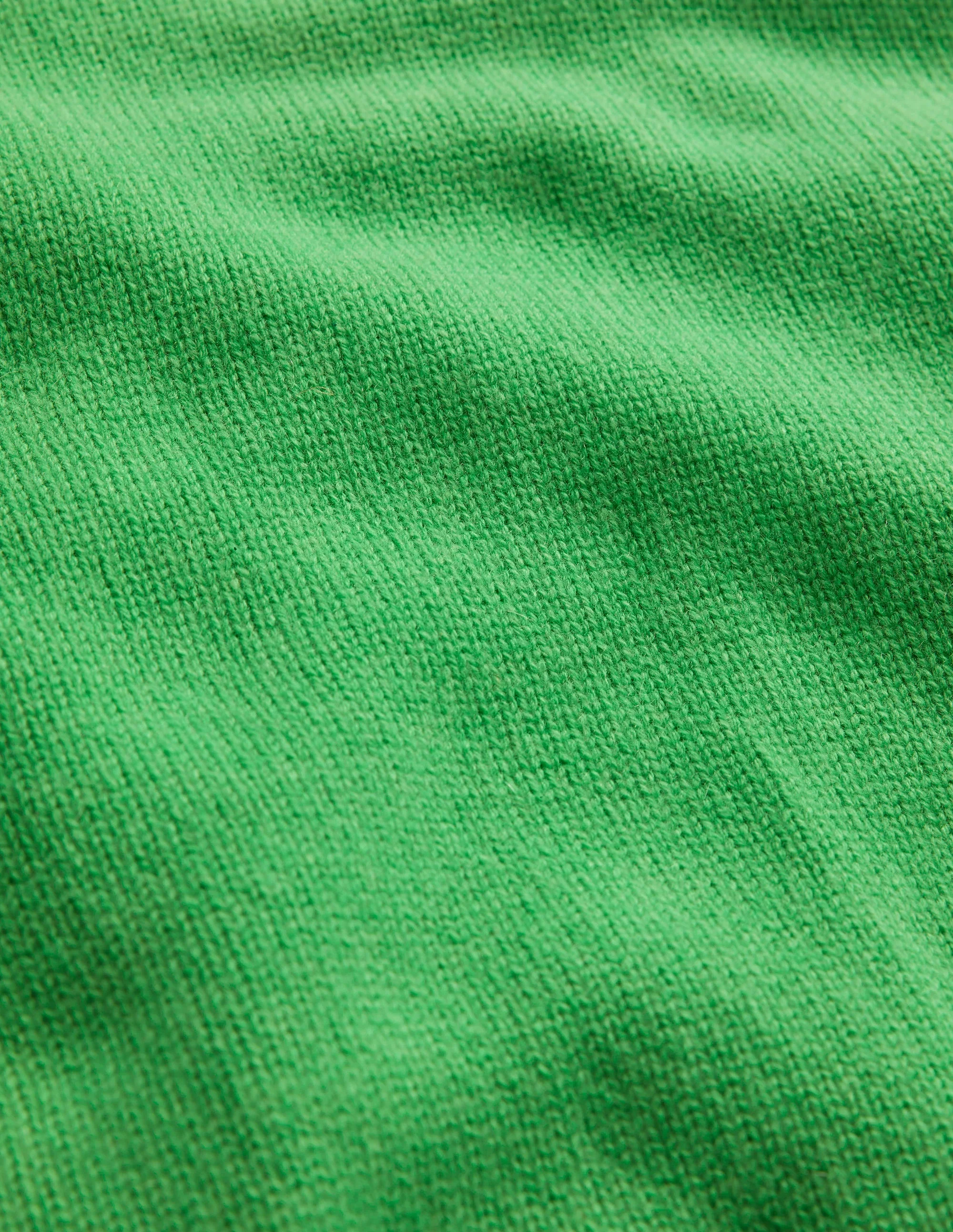 Split Cuff Cashmere Sweater-Bright Green - Image 7