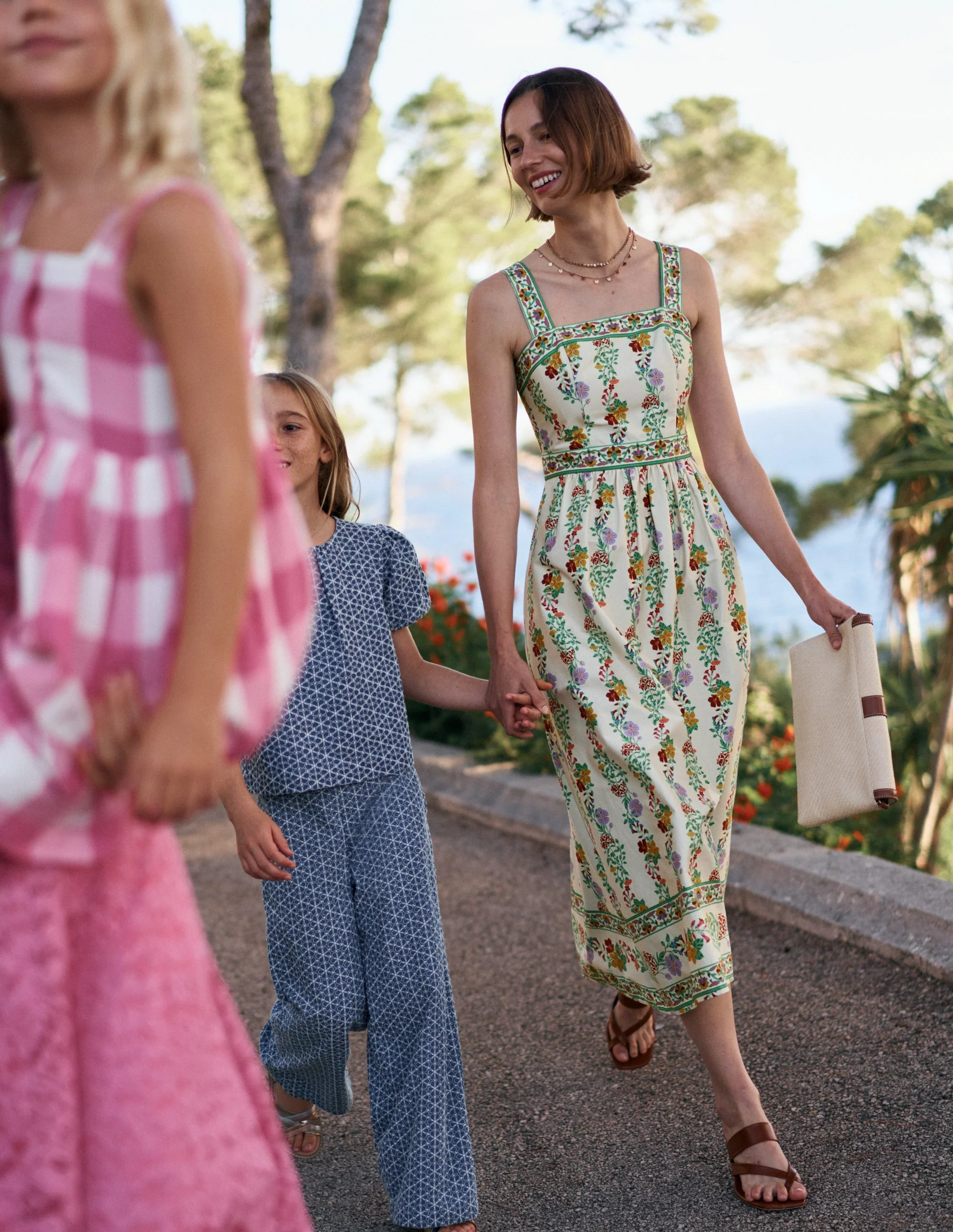 Square Neck Occasion Dress-Ivory, Blossom Trail - Image 8