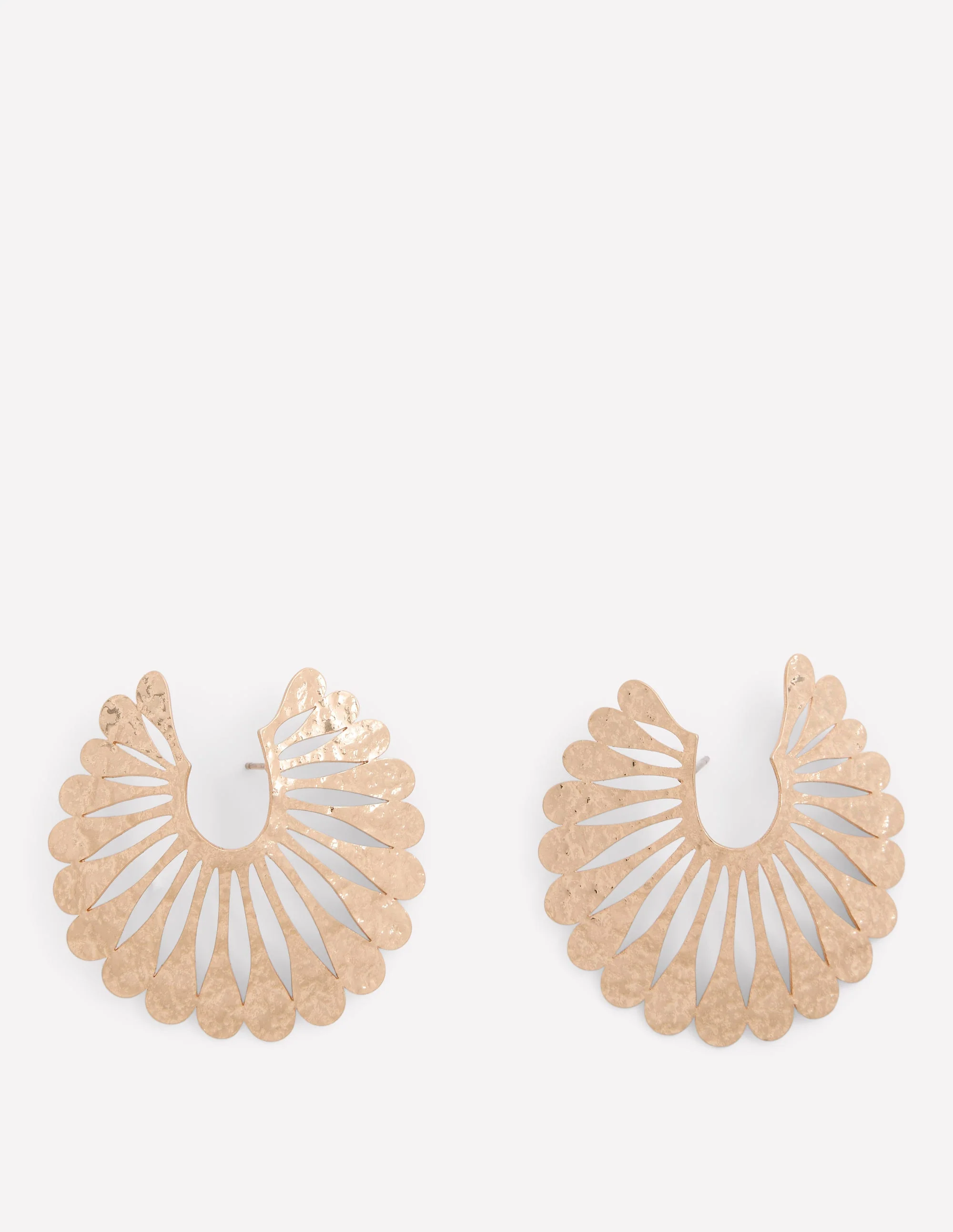 Statement Hammered Studs-Hoop - Image 2