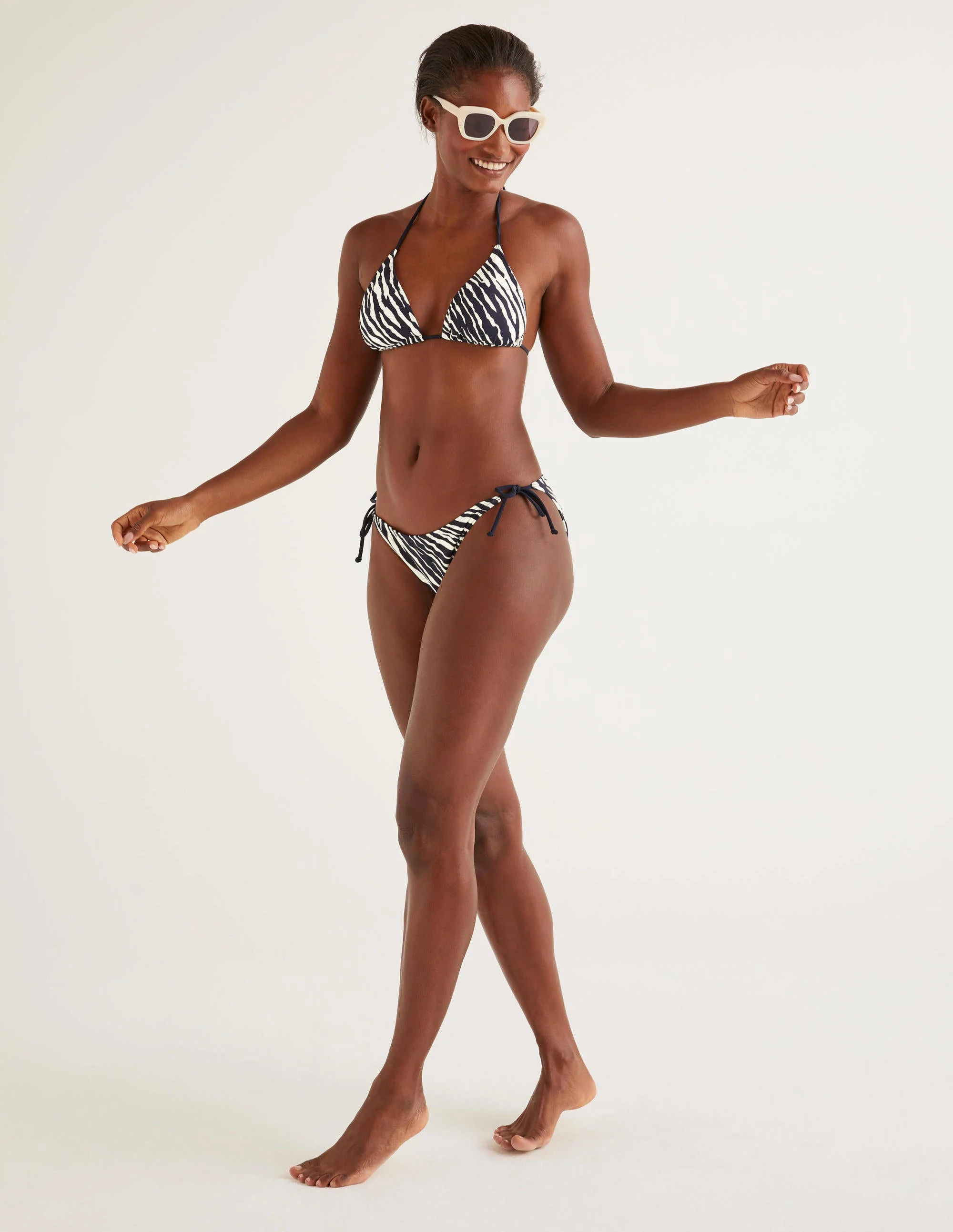 String Bikini Bottoms-Navy, Safari - Image 4
