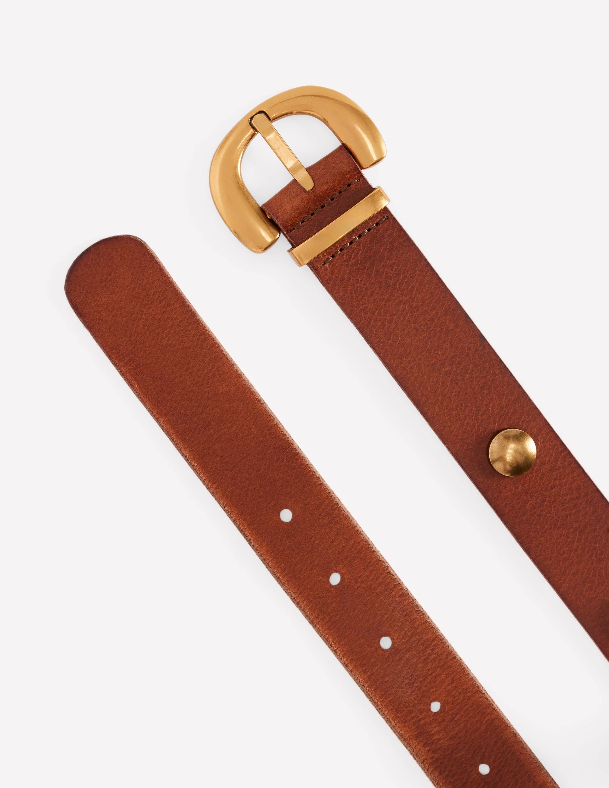 Stud Buckle Belt-Tan - Image 2