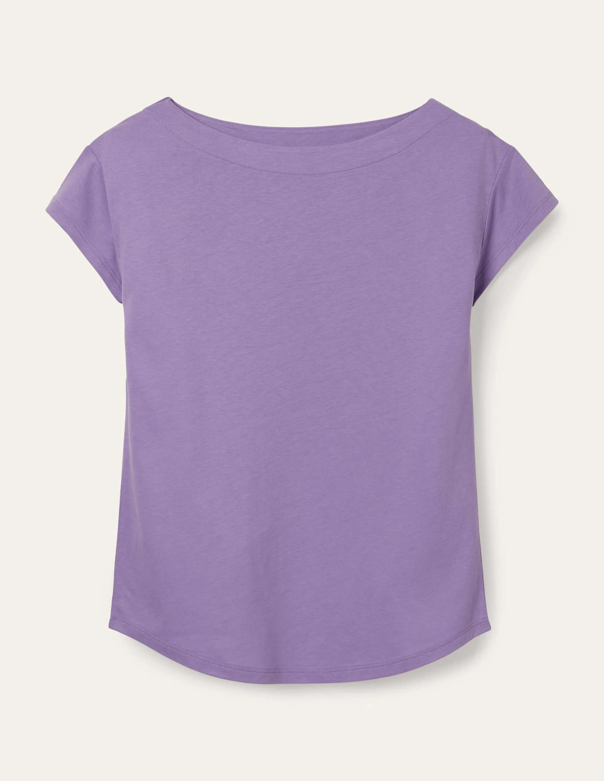 Supersoft Boat Neck T-Shirt-Cool Violet - Image 6