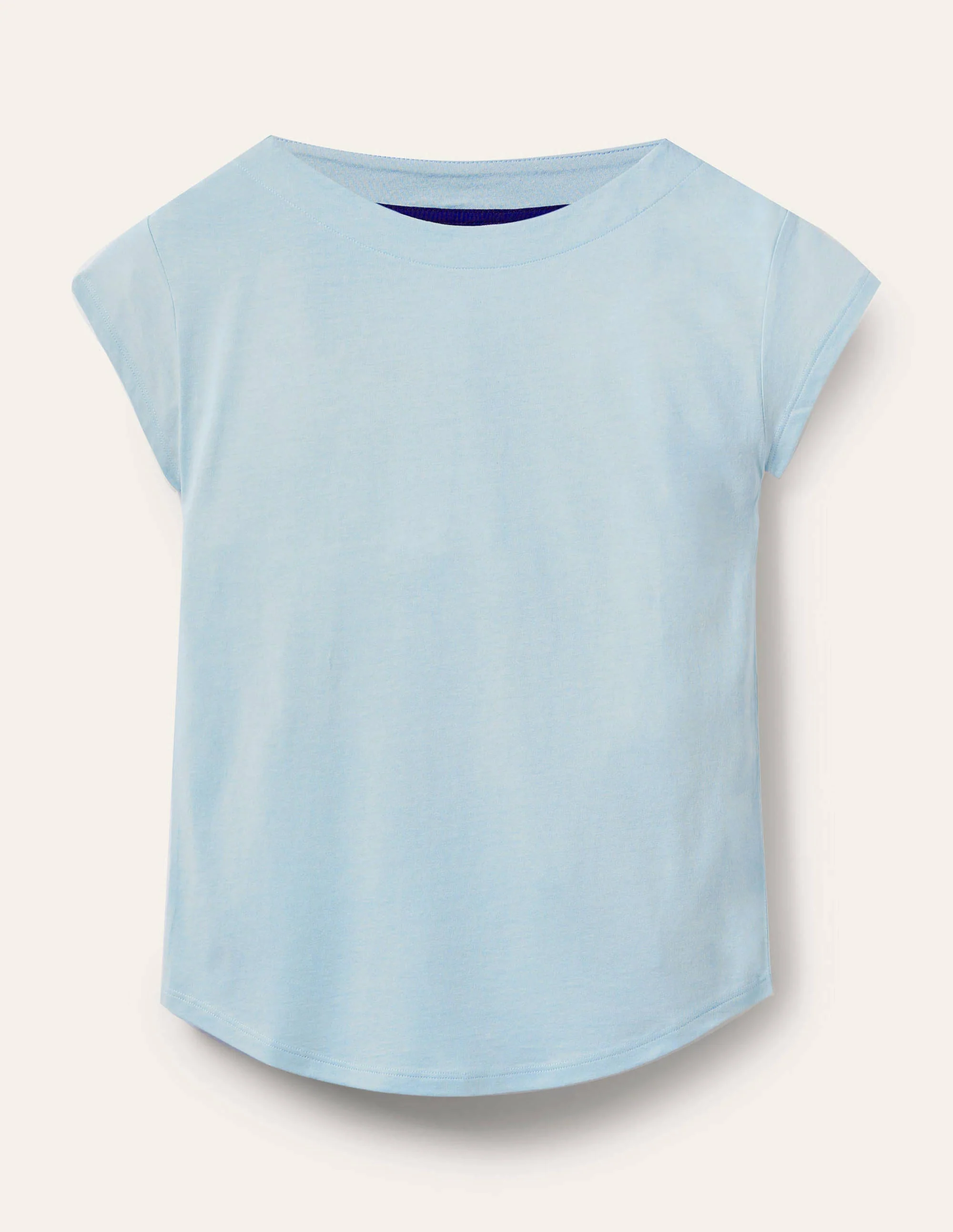 Supersoft Boat Neck T-Shirt-Dawn Sky - Image 4