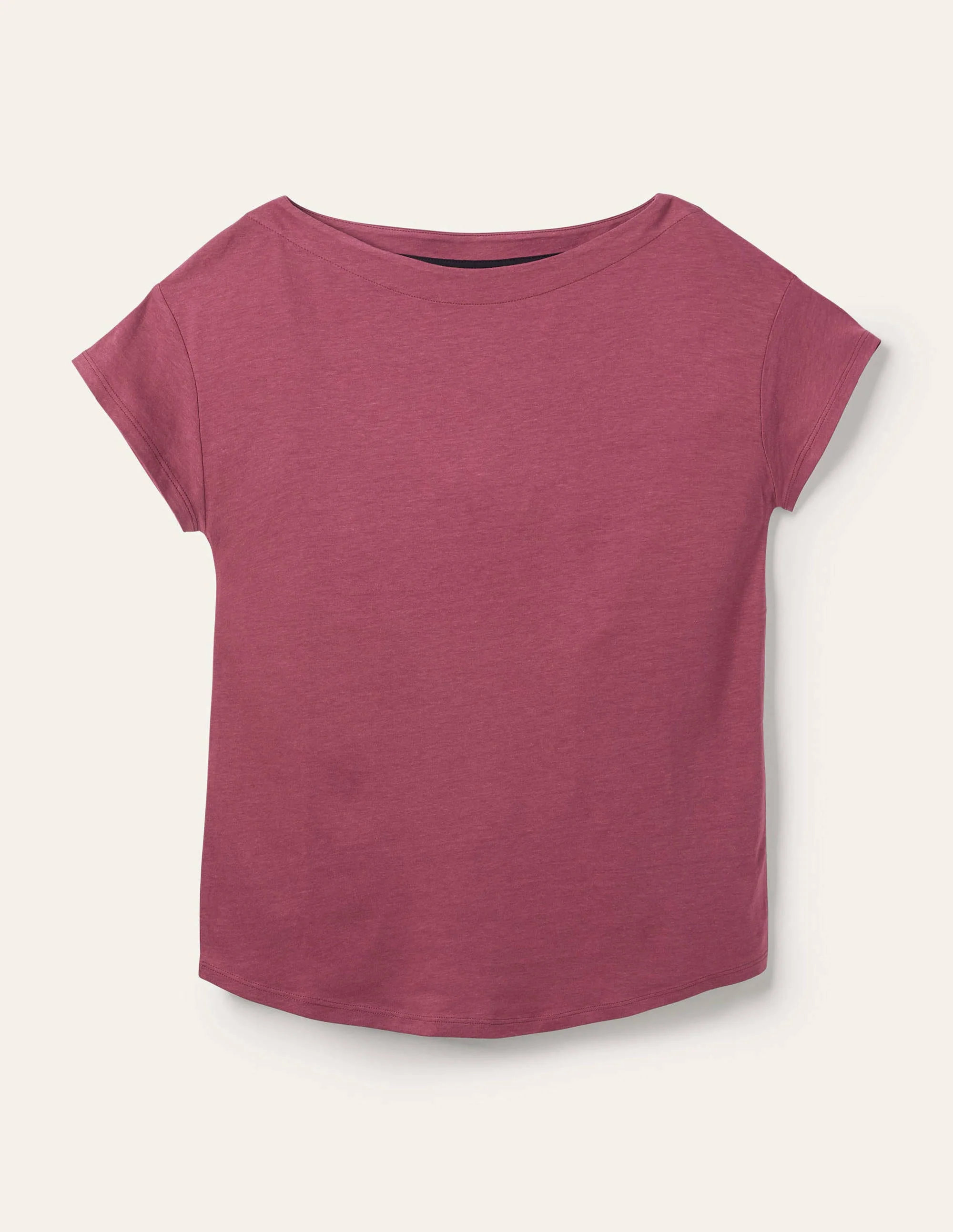 Supersoft Boat Neck T-Shirt-Figgy Pudding - Image 5