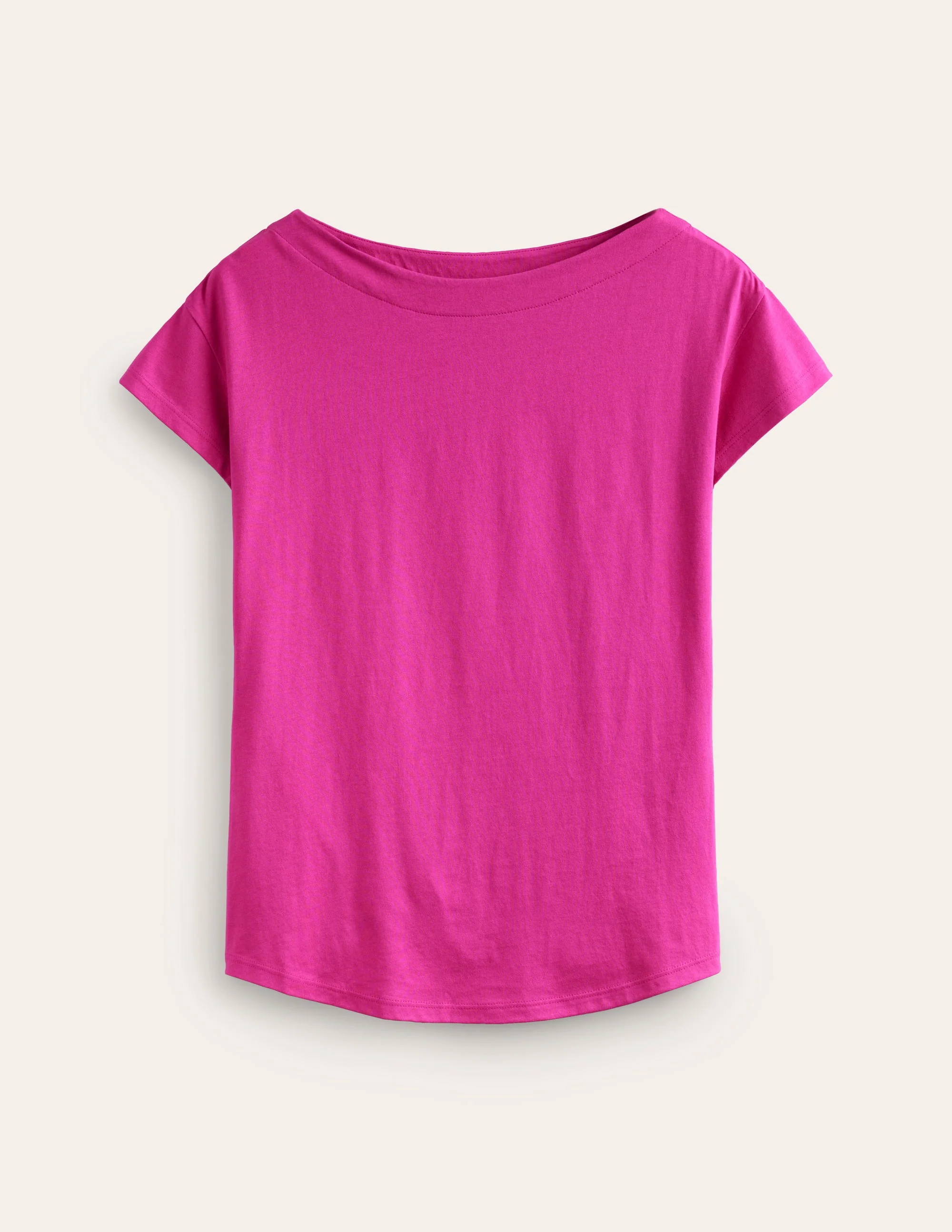 Supersoft Boat Neck T-Shirt-Rose Violet - Image 5