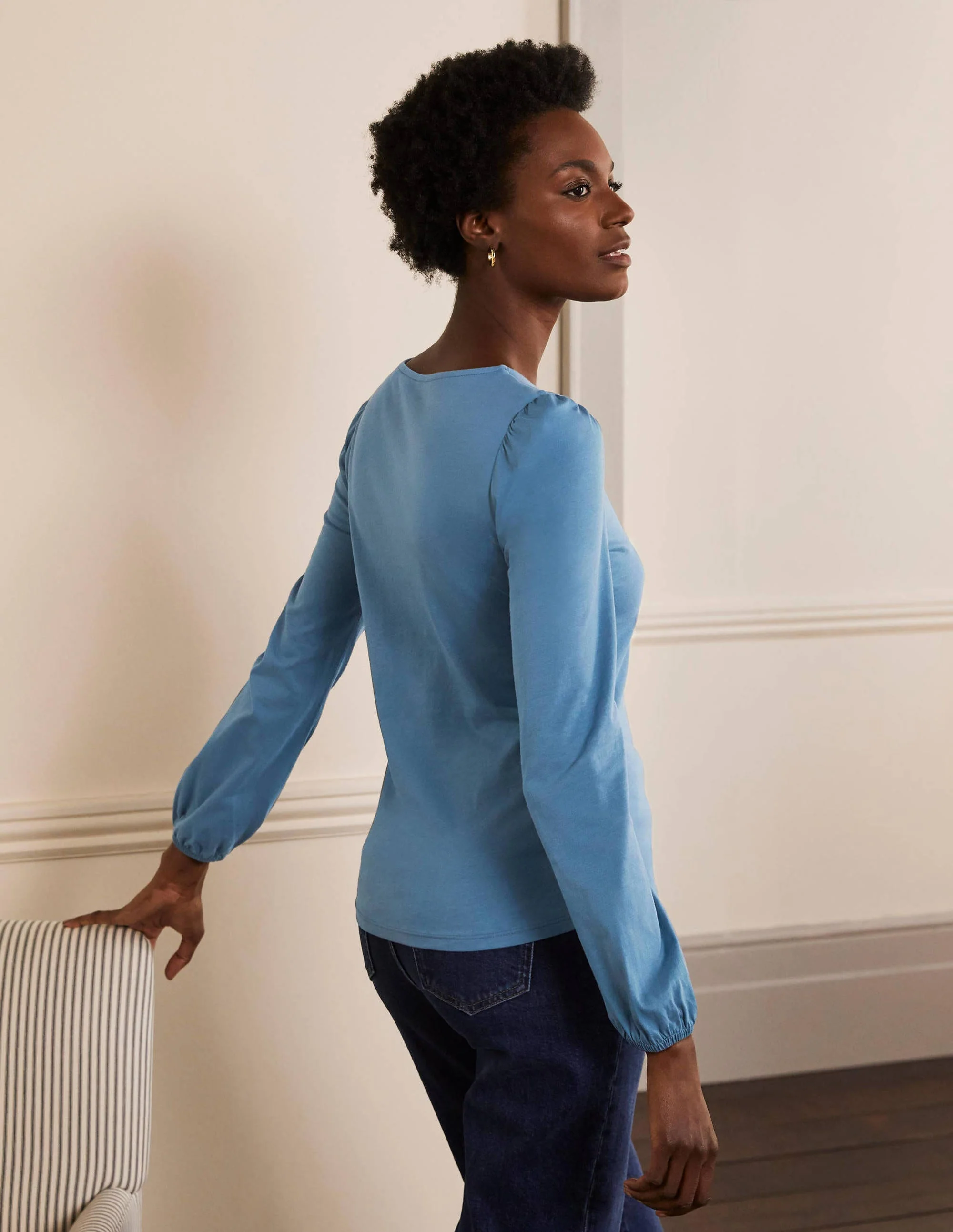 Supersoft Long Sleeve Top-Azure - Image 3