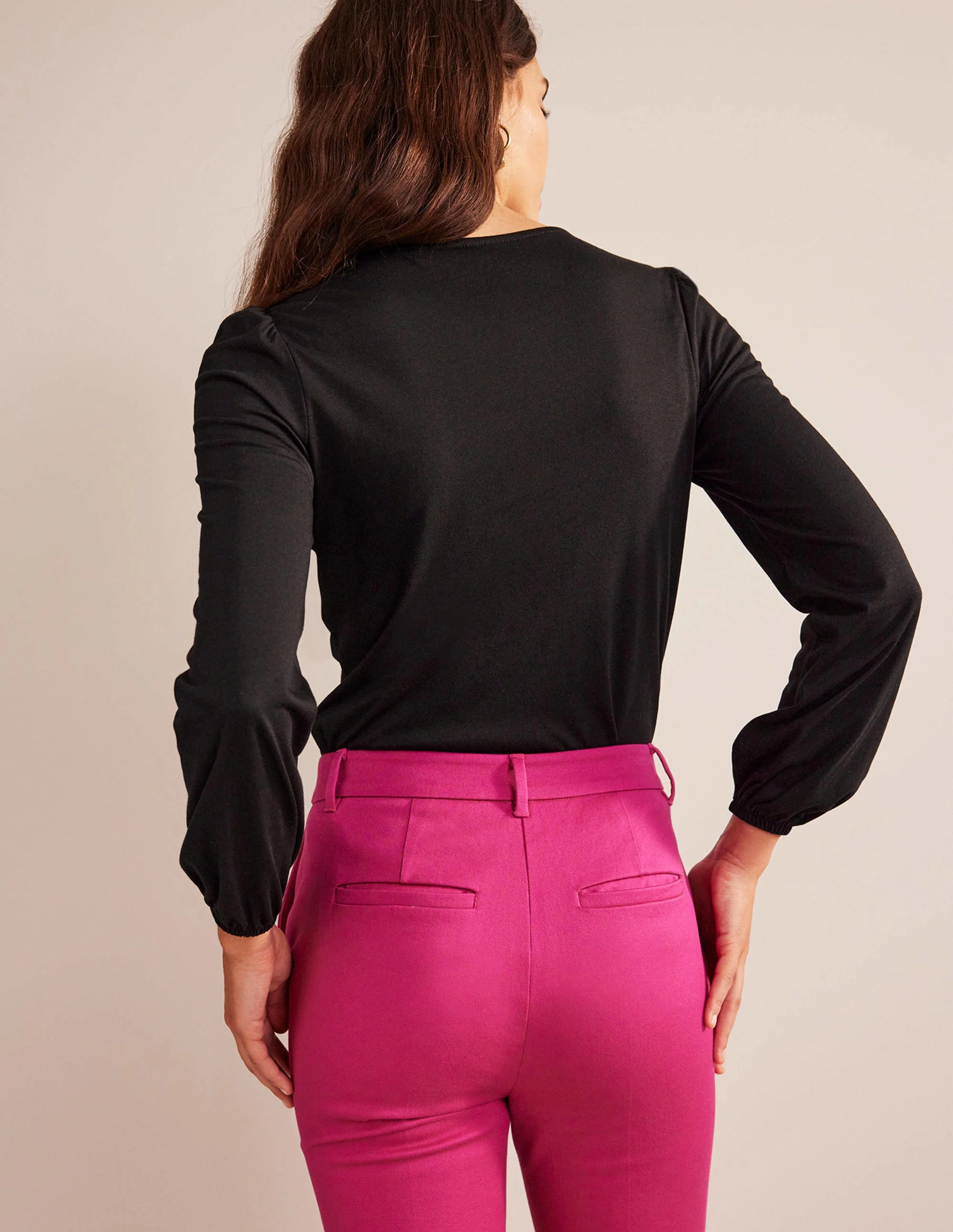 Supersoft Long Sleeve Top-Black - Image 3