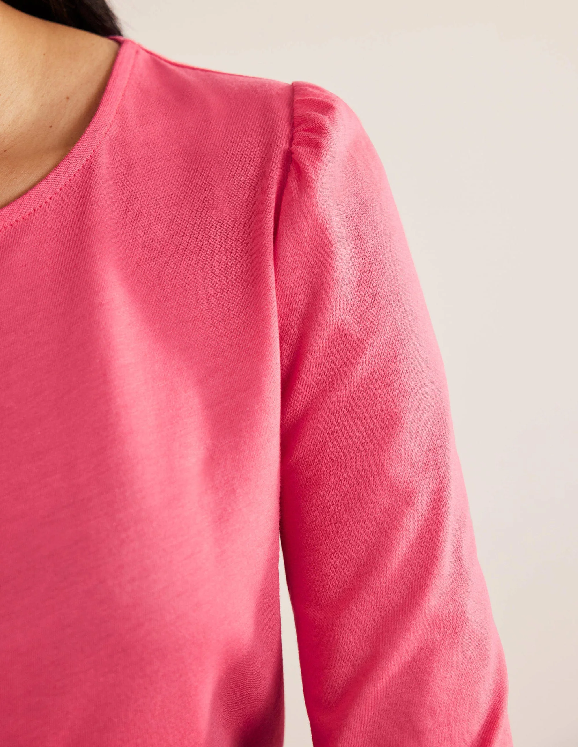 Supersoft Long Sleeve Top-Coral - Image 2