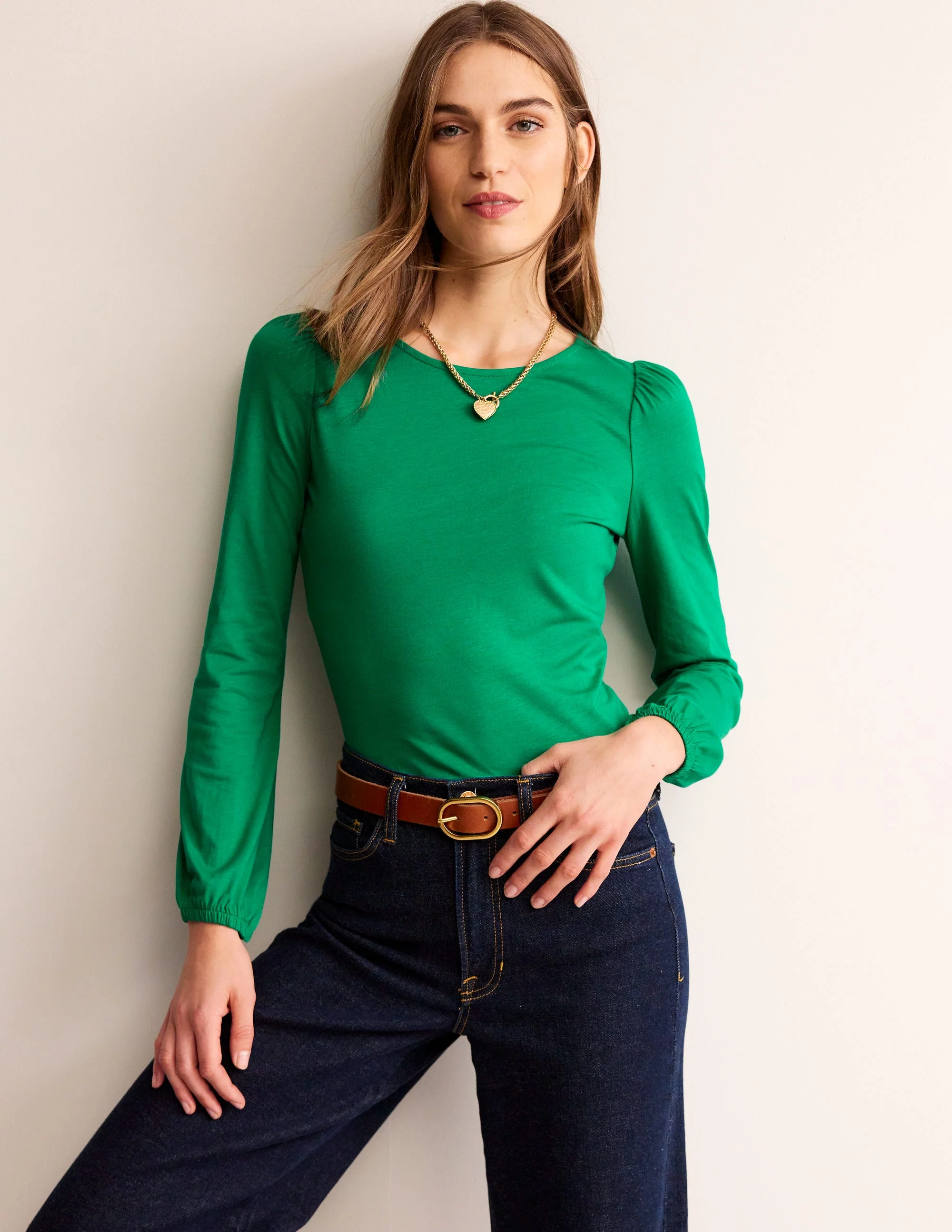 Supersoft Long Sleeve Top-Pepper Green - Image 4