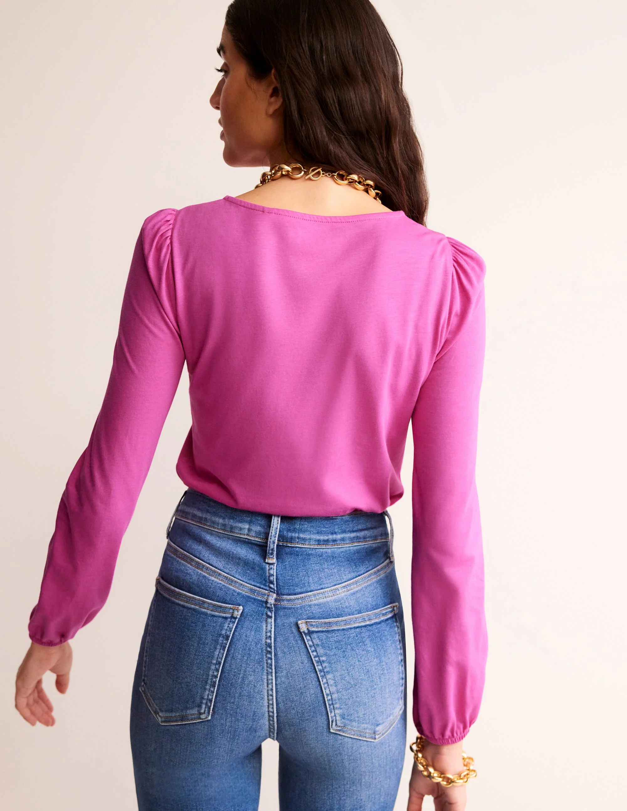 Supersoft Long Sleeve Top-Rose Violet - Image 3