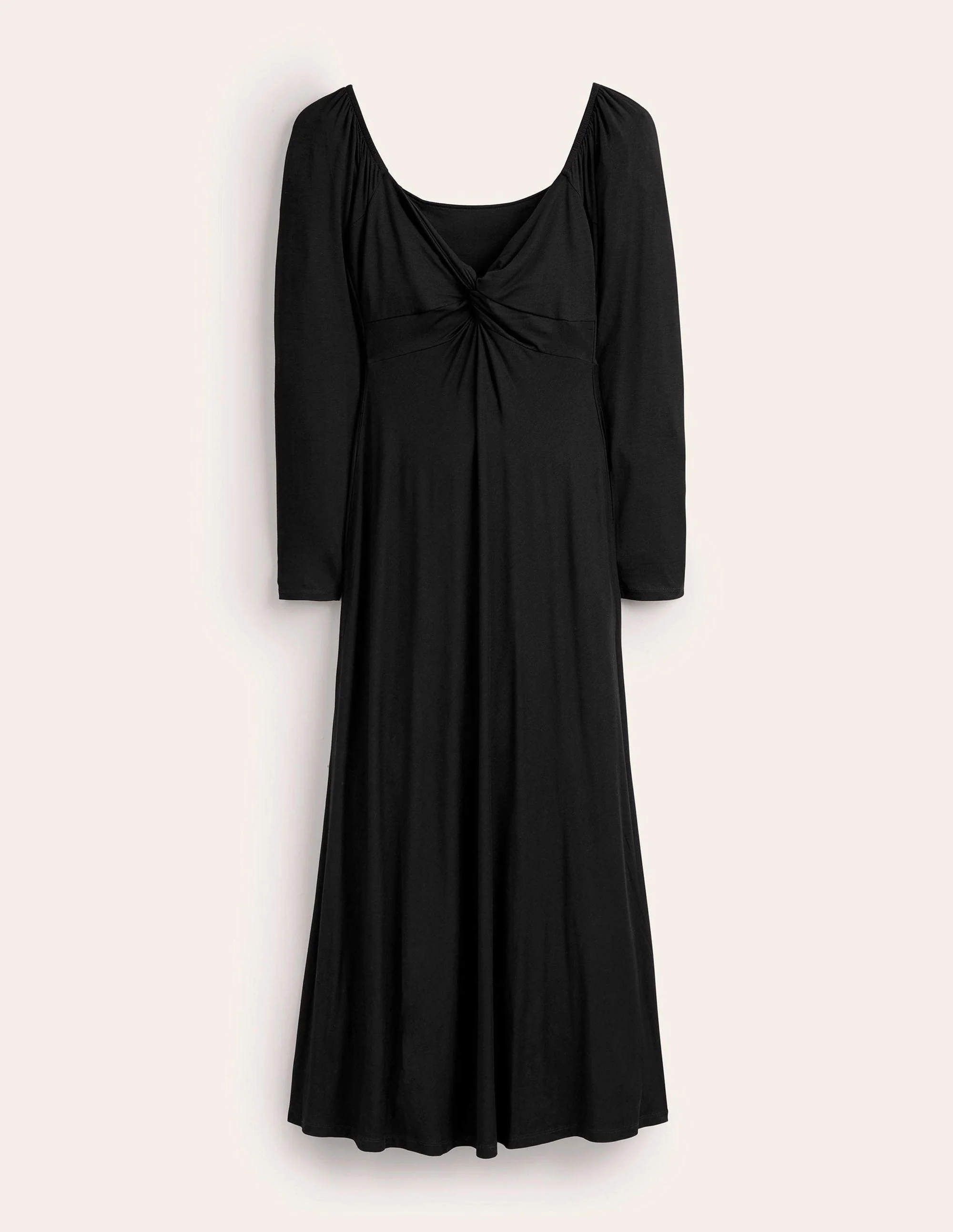 Sweetheart Jersey Midi Dress-Black - Image 5