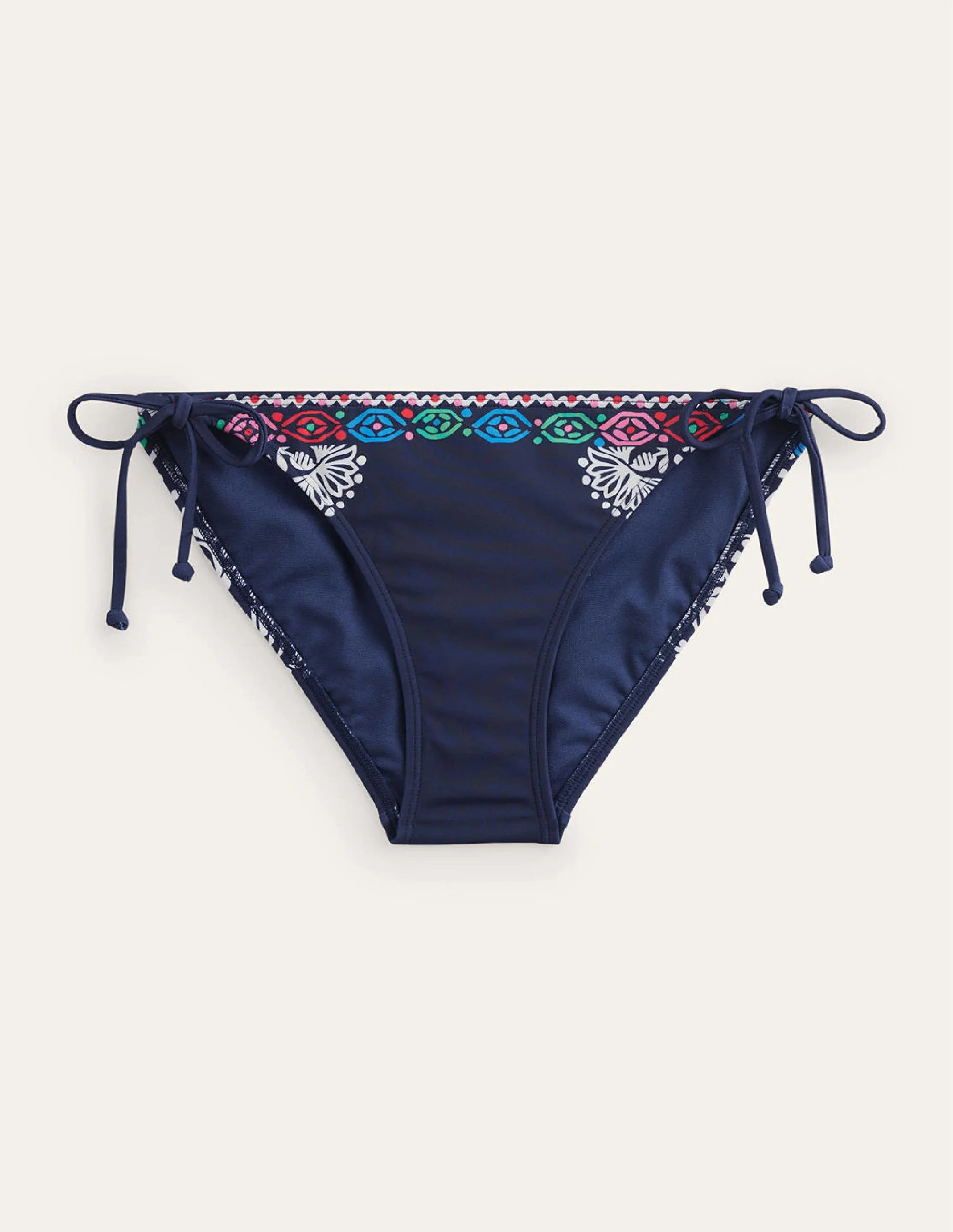 Symi String Bikini Bottoms-Midnight, Kurbits Floral - Image 5