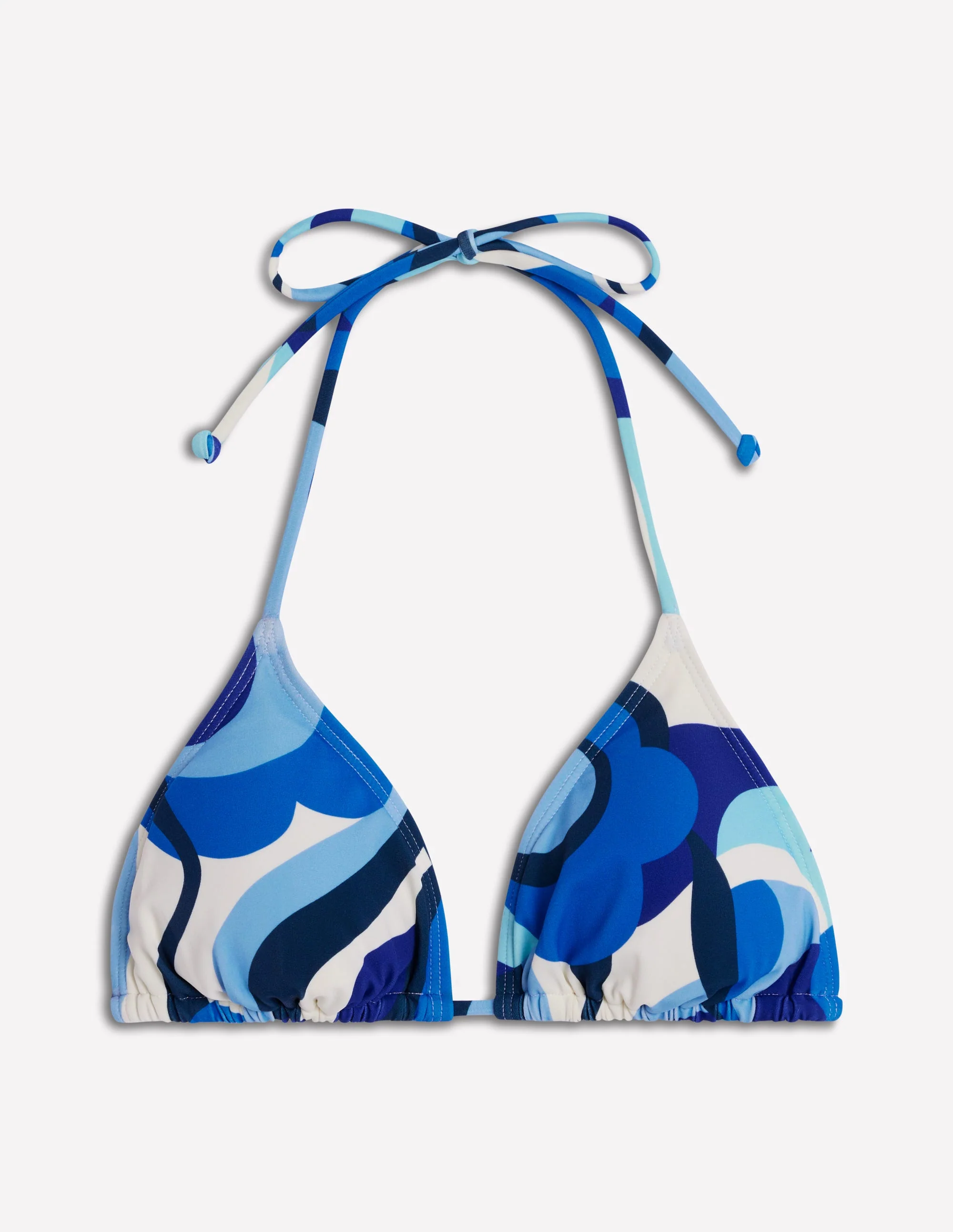 Symi String Bikini Top-Blue, Abstract Swirl - Image 6