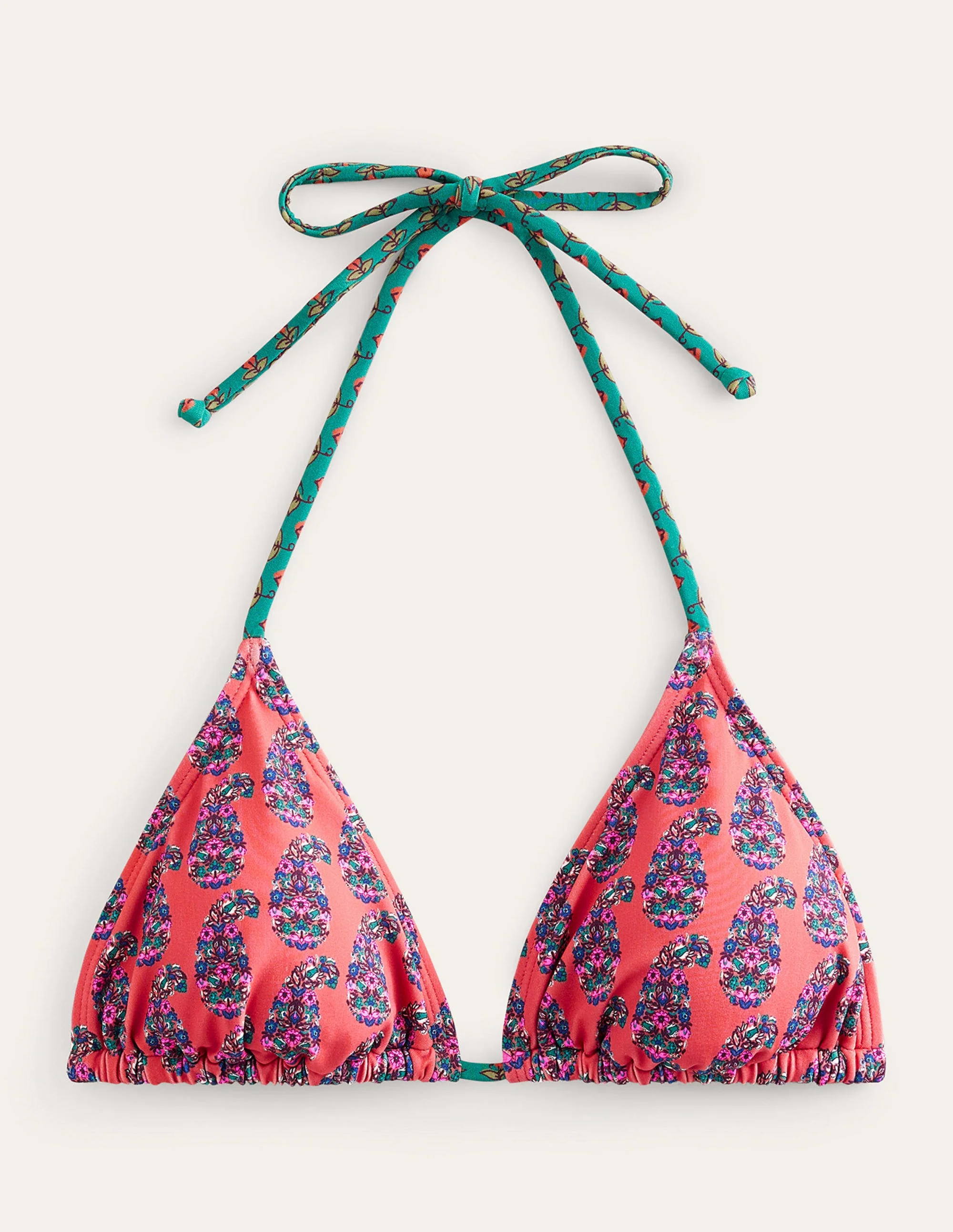 Symi String Bikini Top-Persimmon Orange Paisley - Image 5