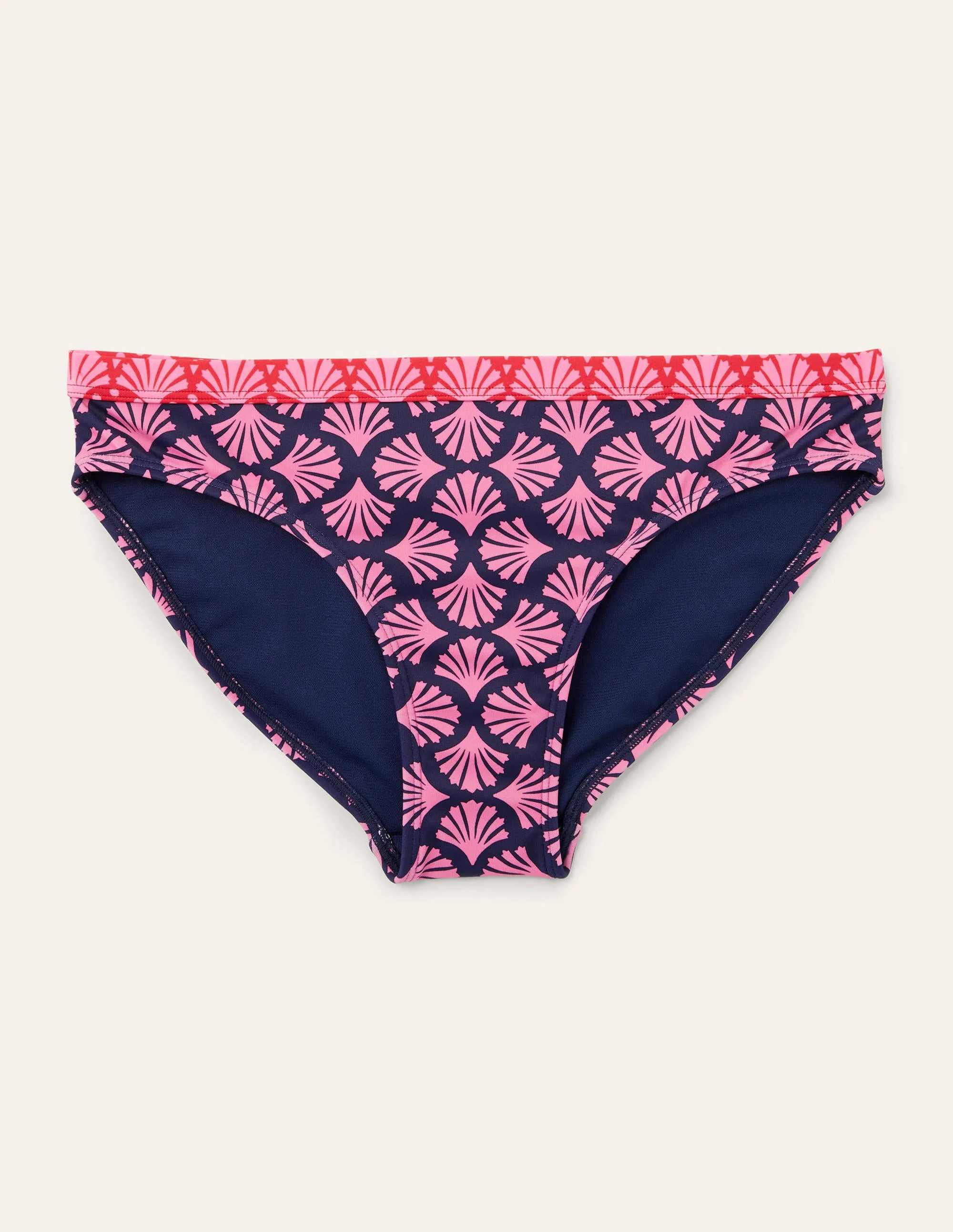 Syracuse Bikini Bottoms-French Navy, Coral Tile - Image 5
