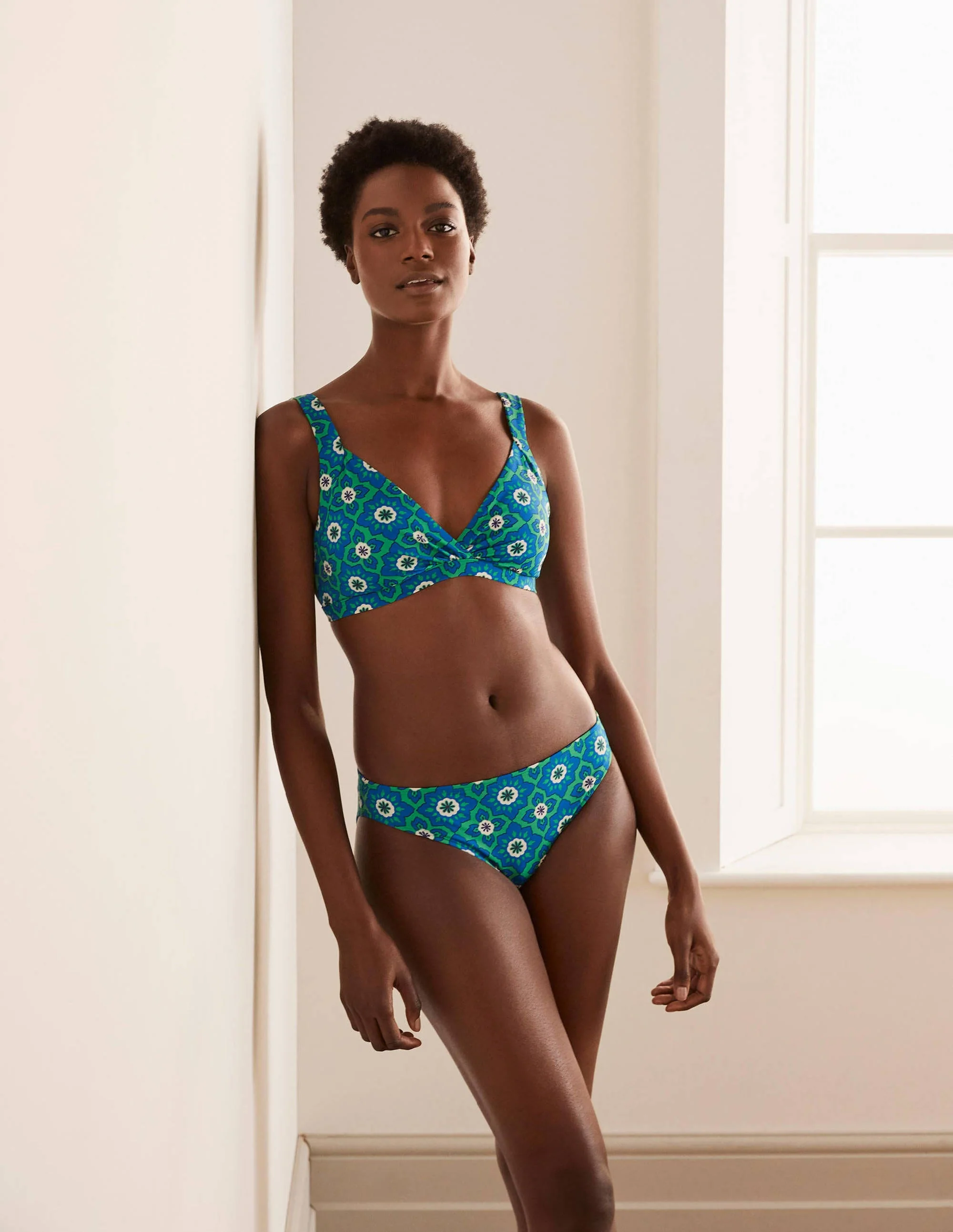 Talamanca Bikini Top-Sapling, Mosaic Stamp