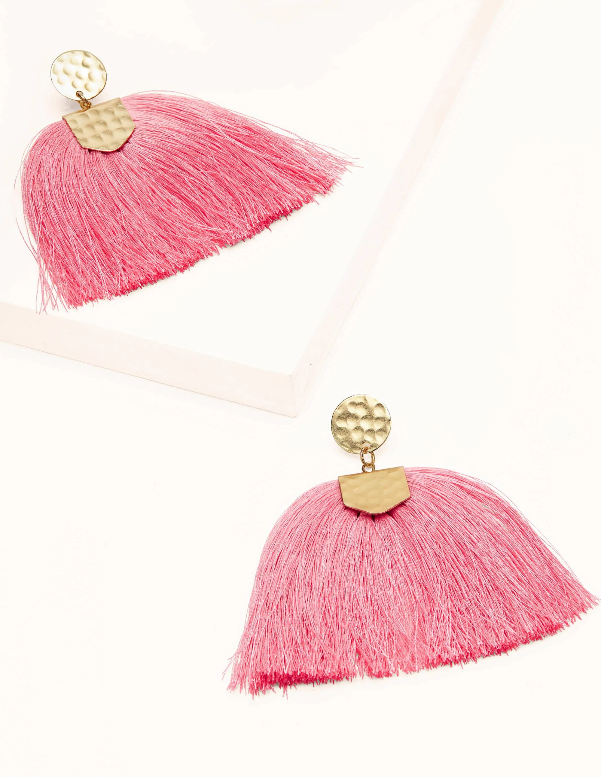Tassel Earrings-Sachet Pink