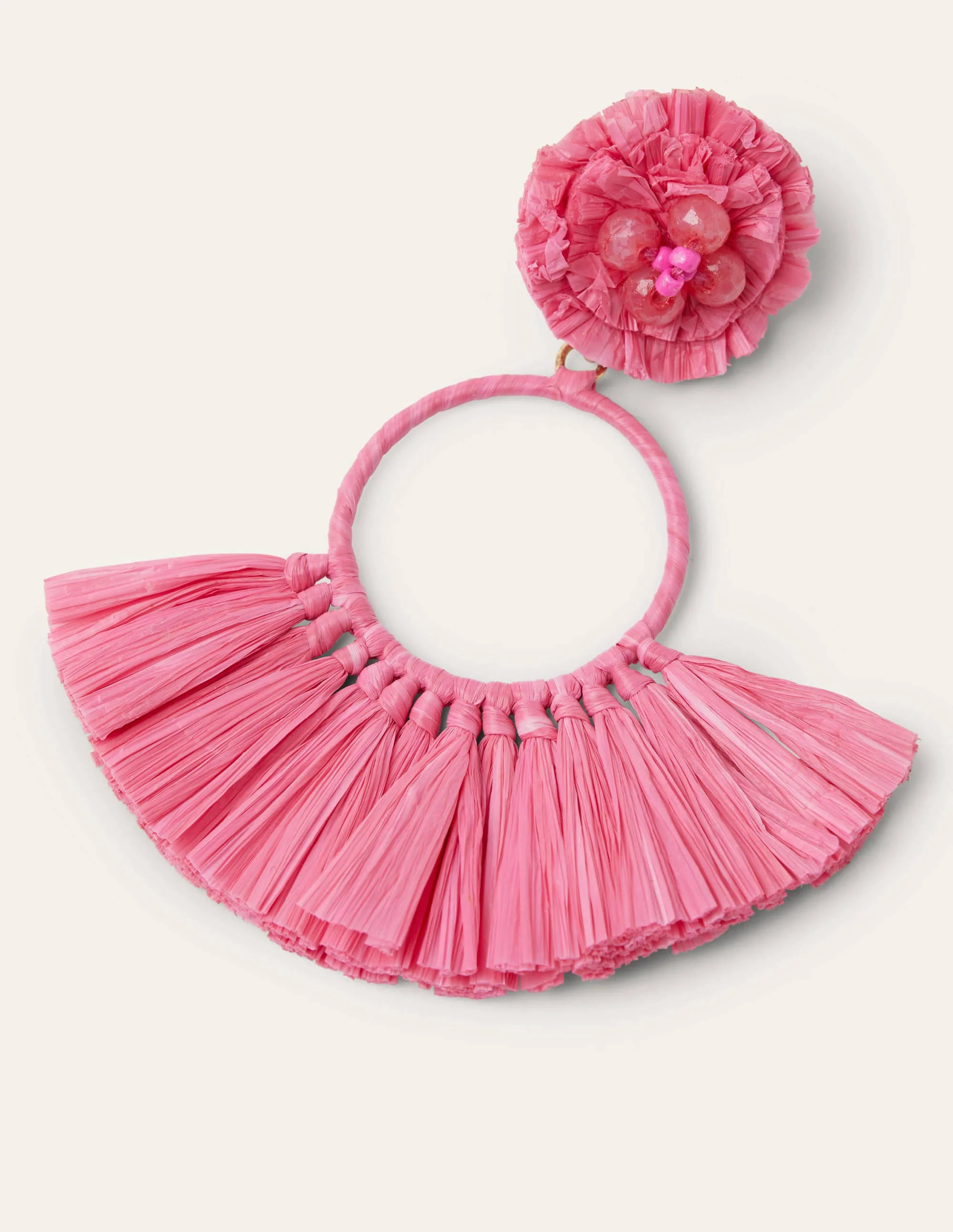 Tassel Ring Earrings-Formica Pink - Image 3