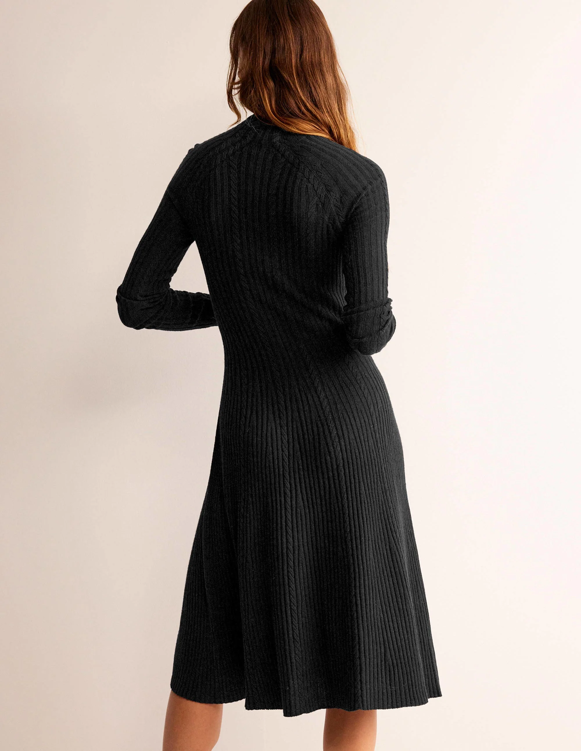 Tessa Knitted Dress-Black - Image 3