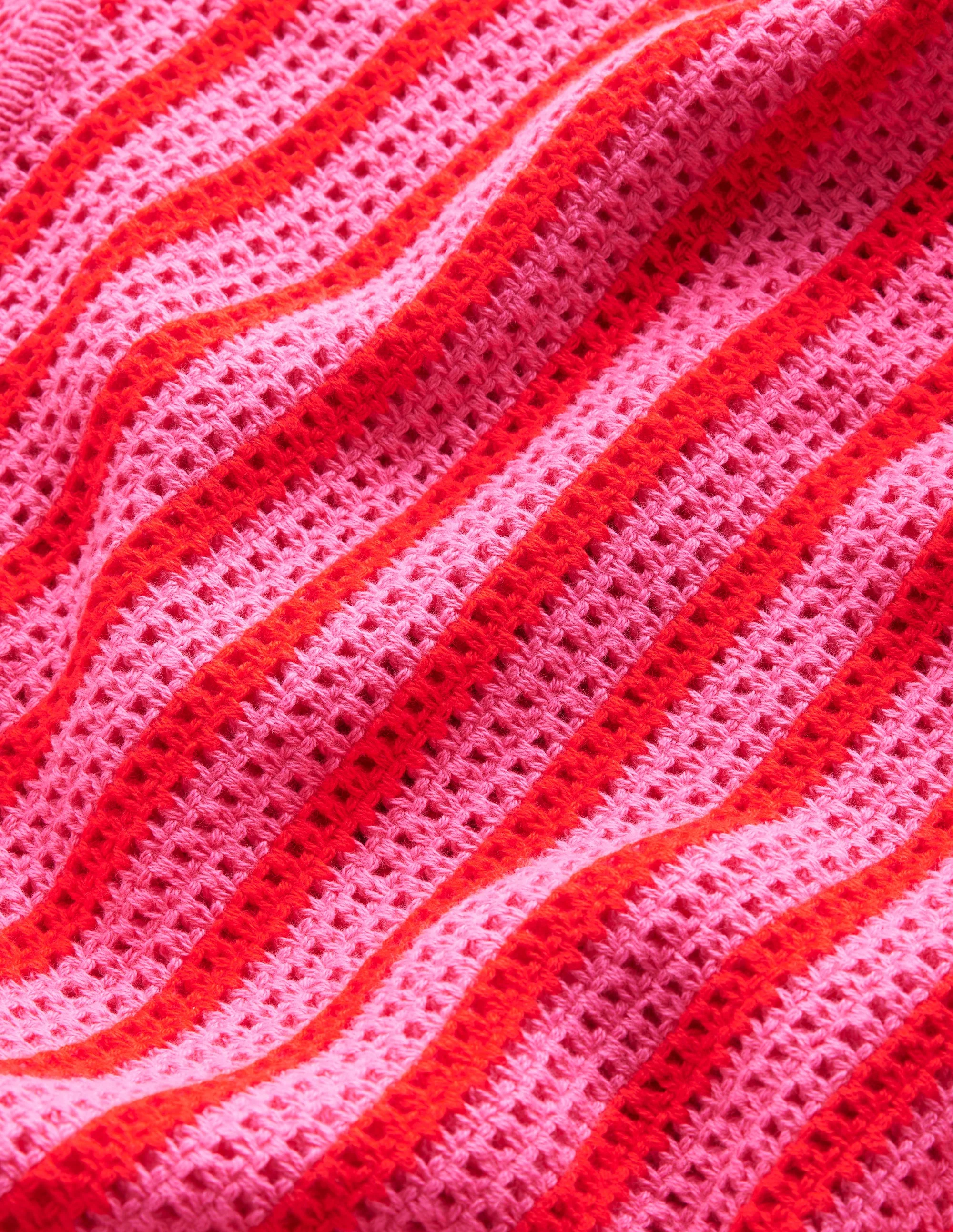 Textured Scallop Sweater-Party Pink/ Red - Image 6