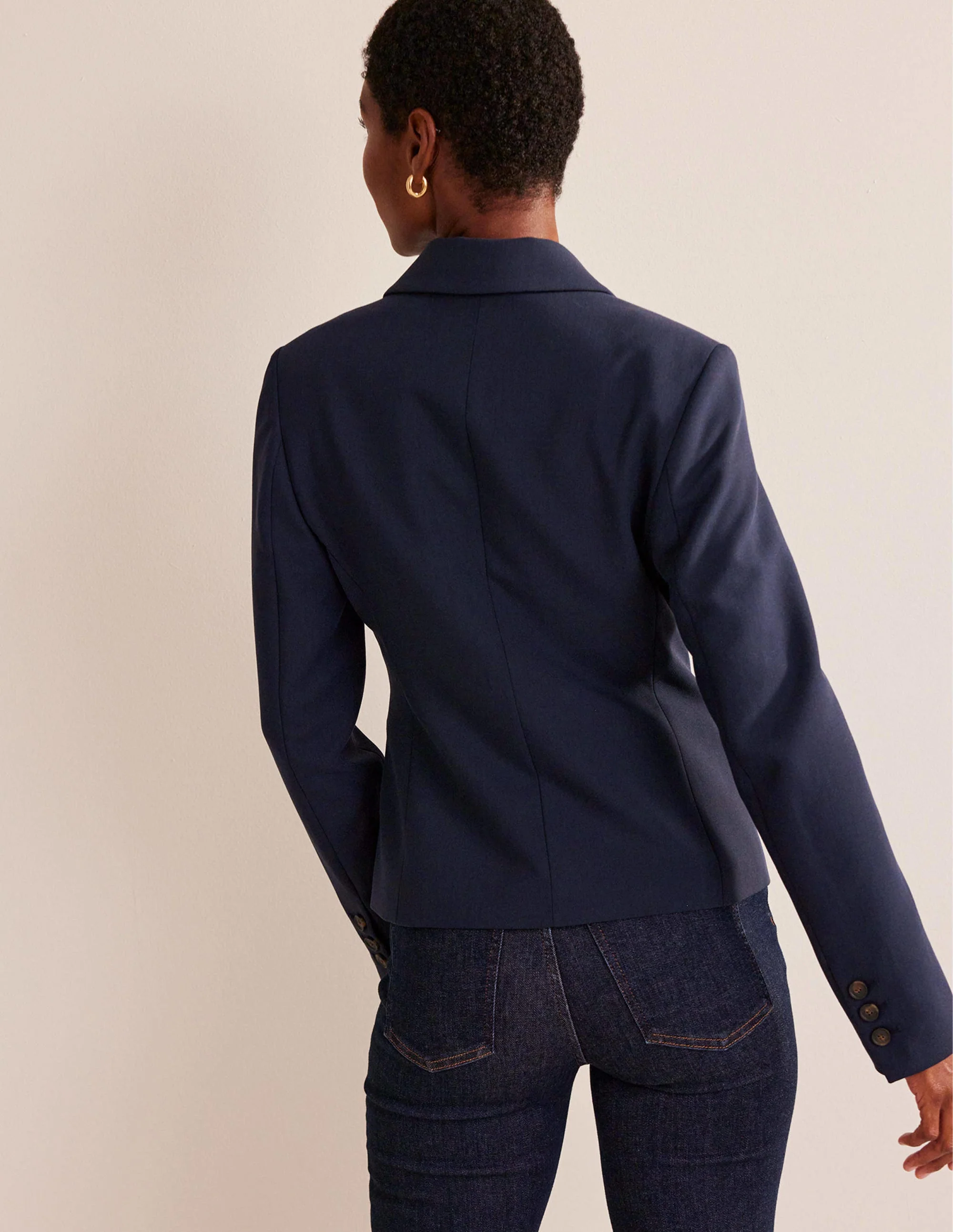 The Canonbury Tailored Blazer-Navy - Image 3