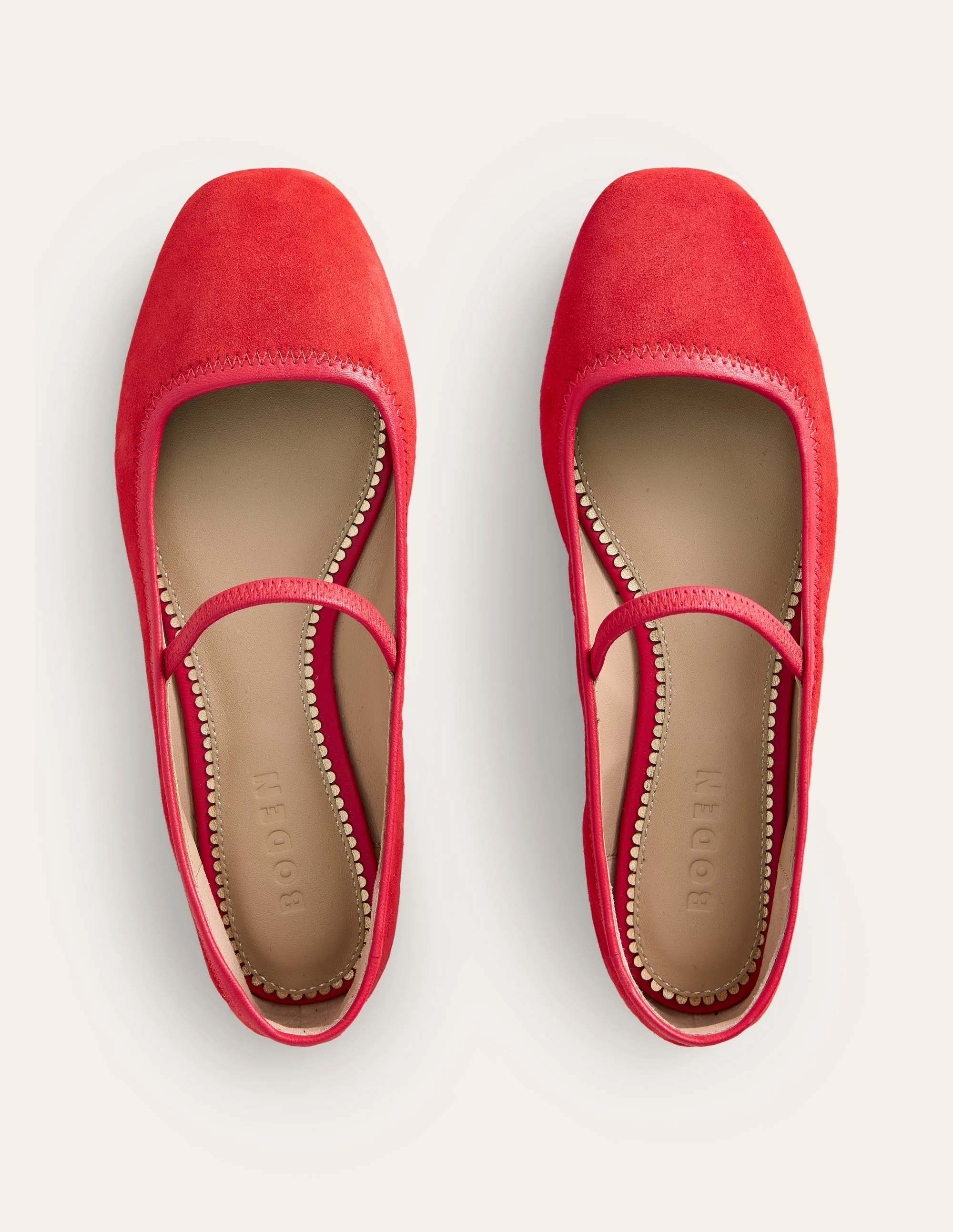 Thea Mary Jane Ballet Flats-Red - Image 6