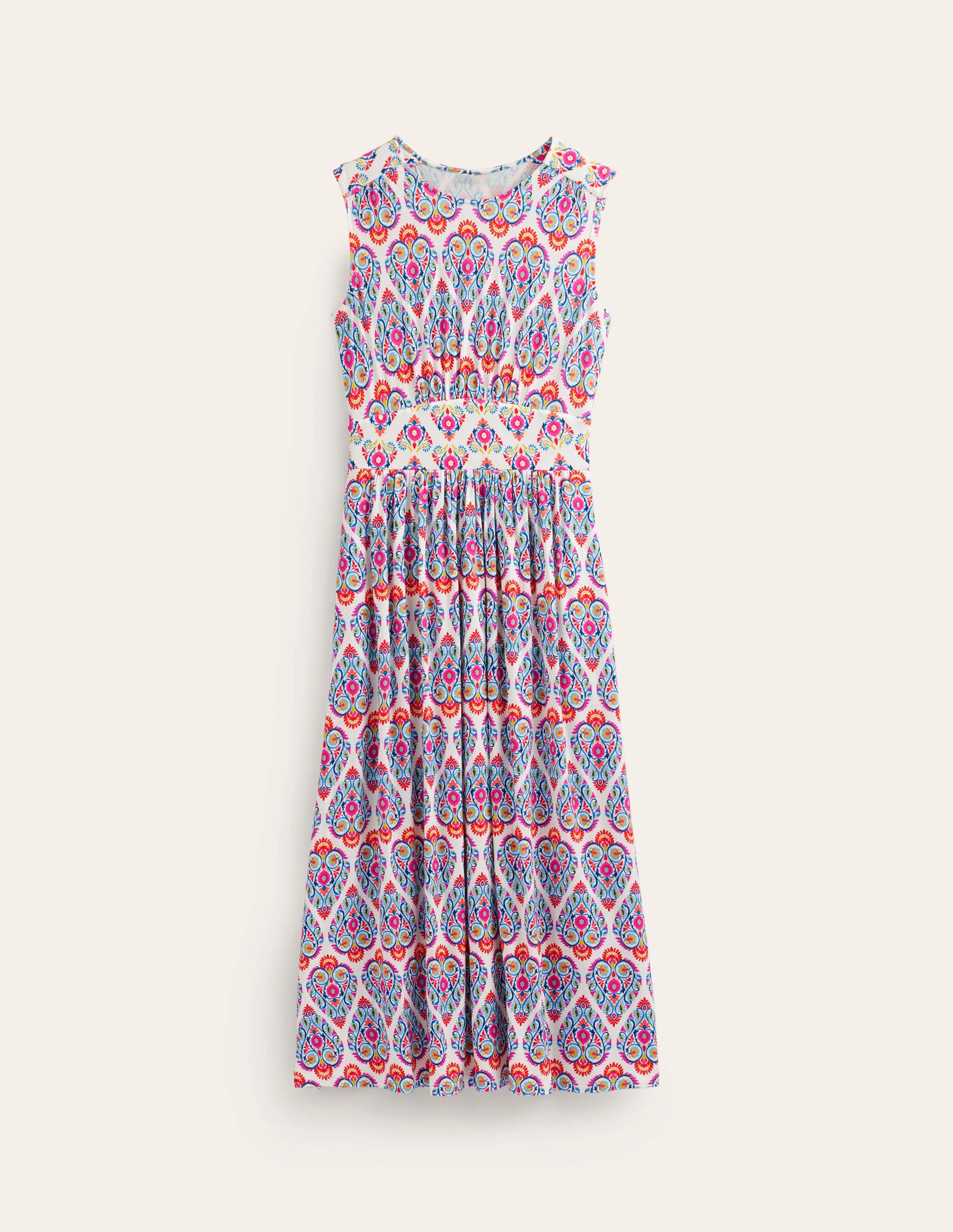 Thea Sleeveless Midi Dress-Multi, Flora Stamp - Image 6