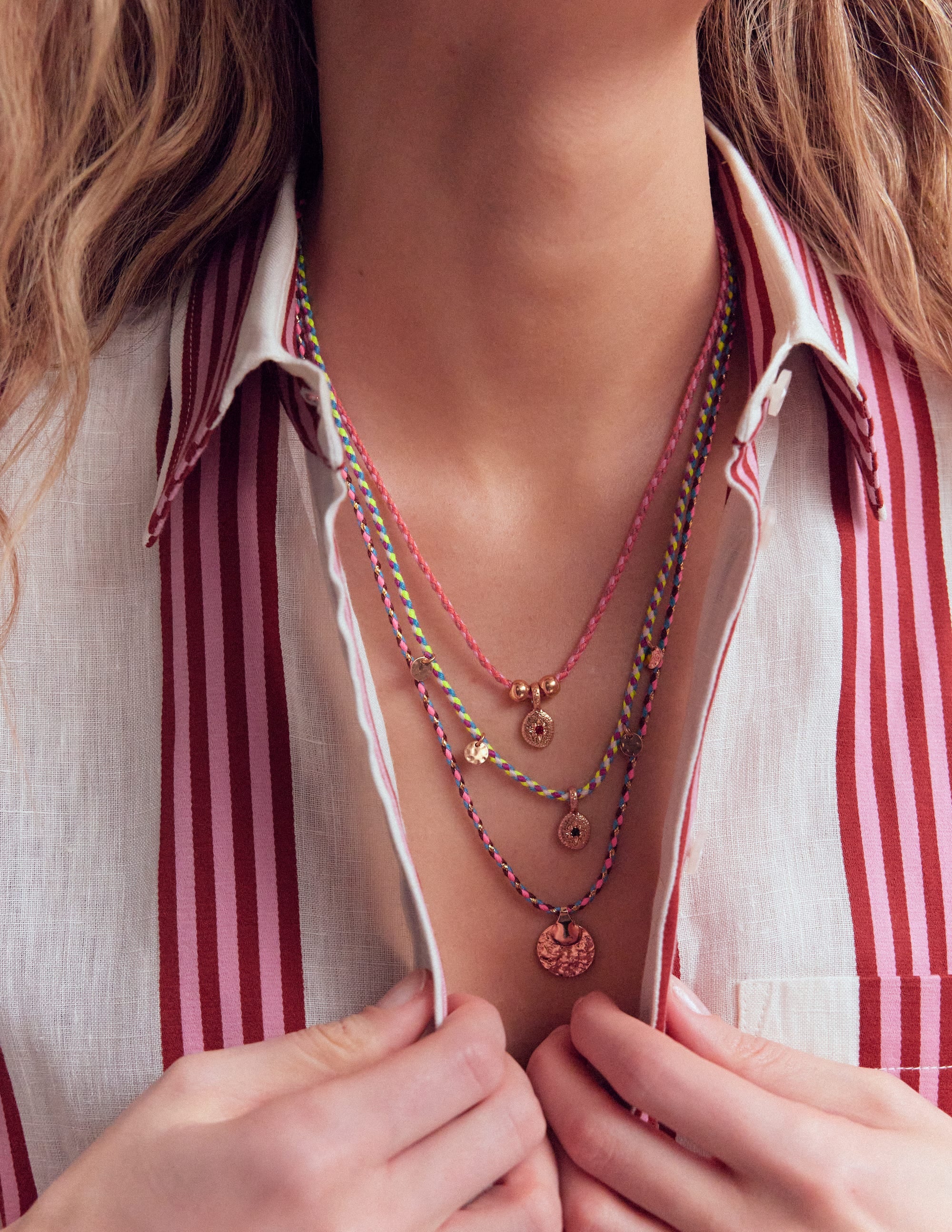 Three Layer Necklace-Multi - Image 3
