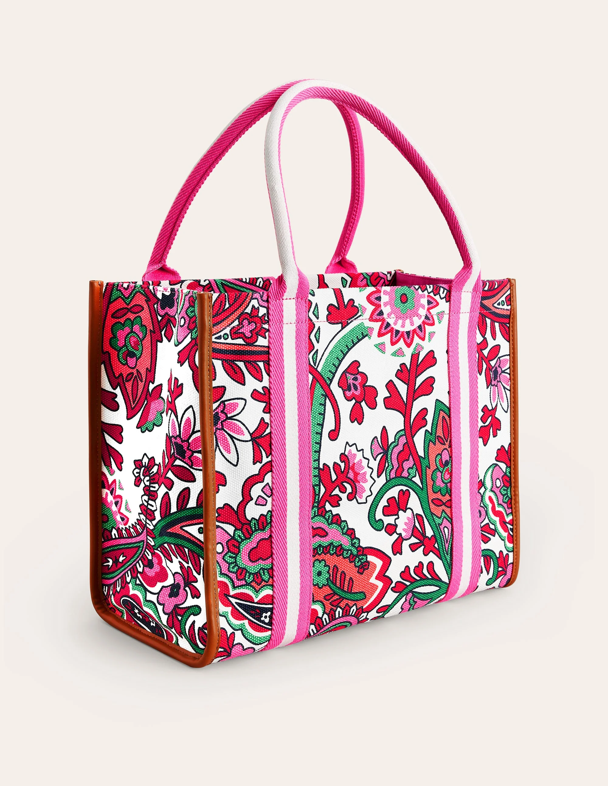 Tilda Canvas Tote Bag-Ivory, Fantastical Paisley - Image 3