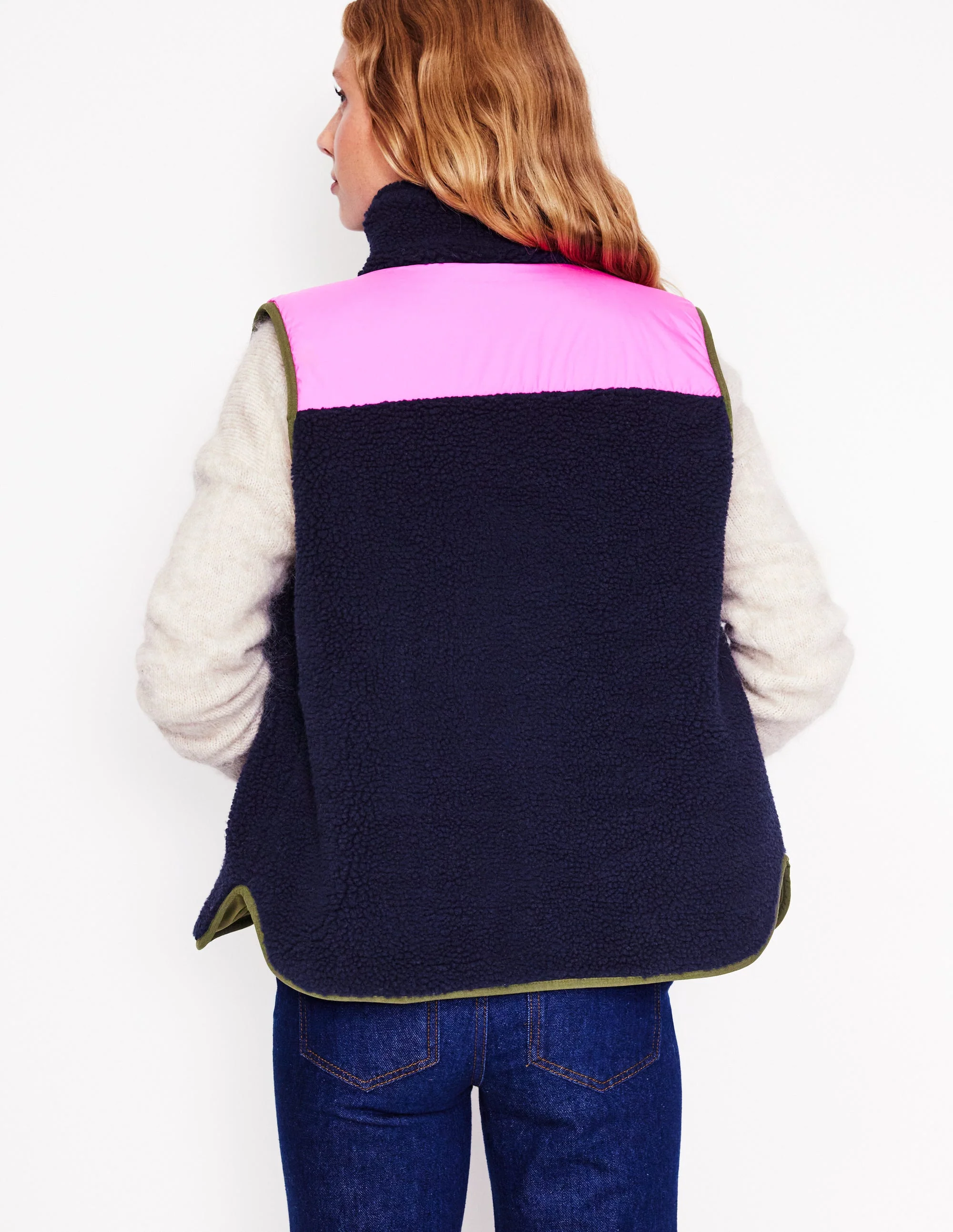 Truro Borg Vest-Navy - Image 3