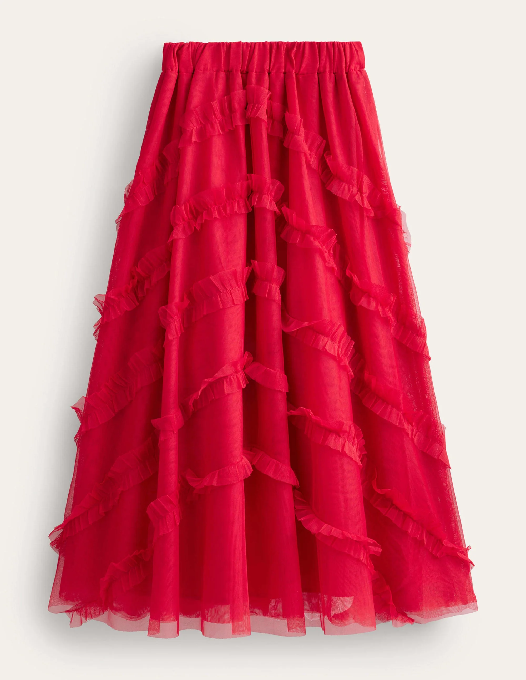 Tulle Occasion Midi Skirt-Dark Rose - Image 6