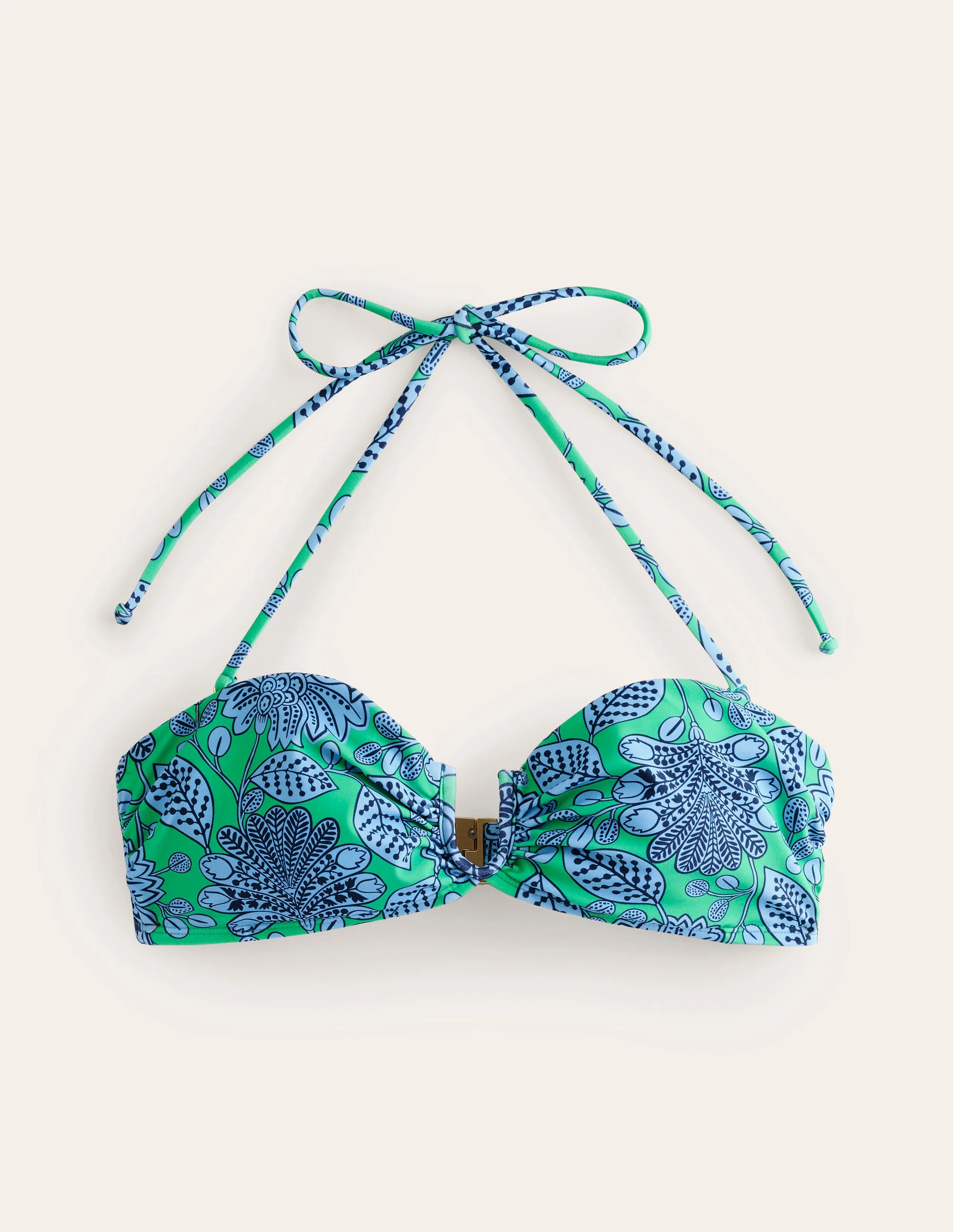 U Bar Bikini Top-Ming Green, Gardenia Swirl - Image 5