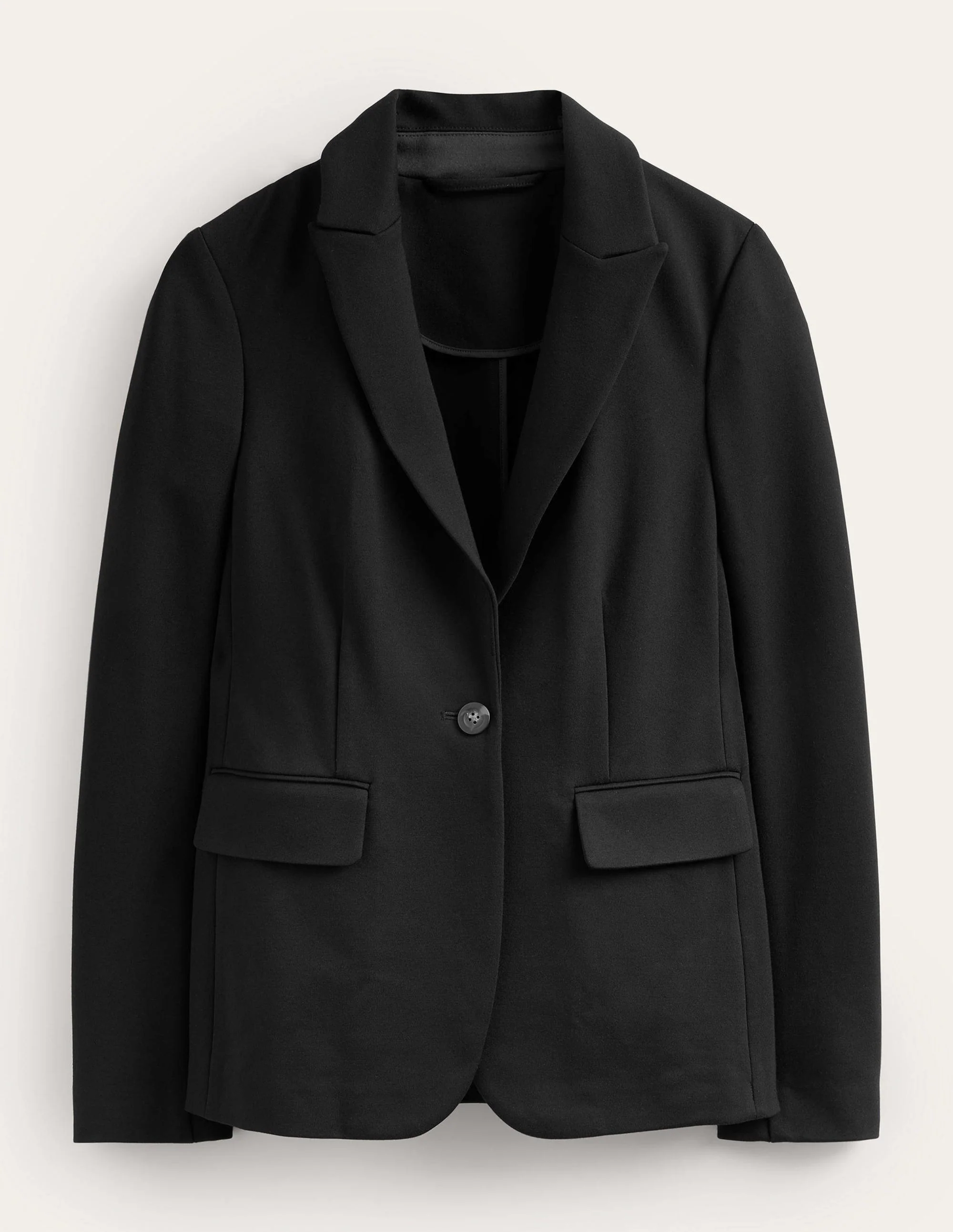 Unlined Jersey Blazer-Black - Image 6