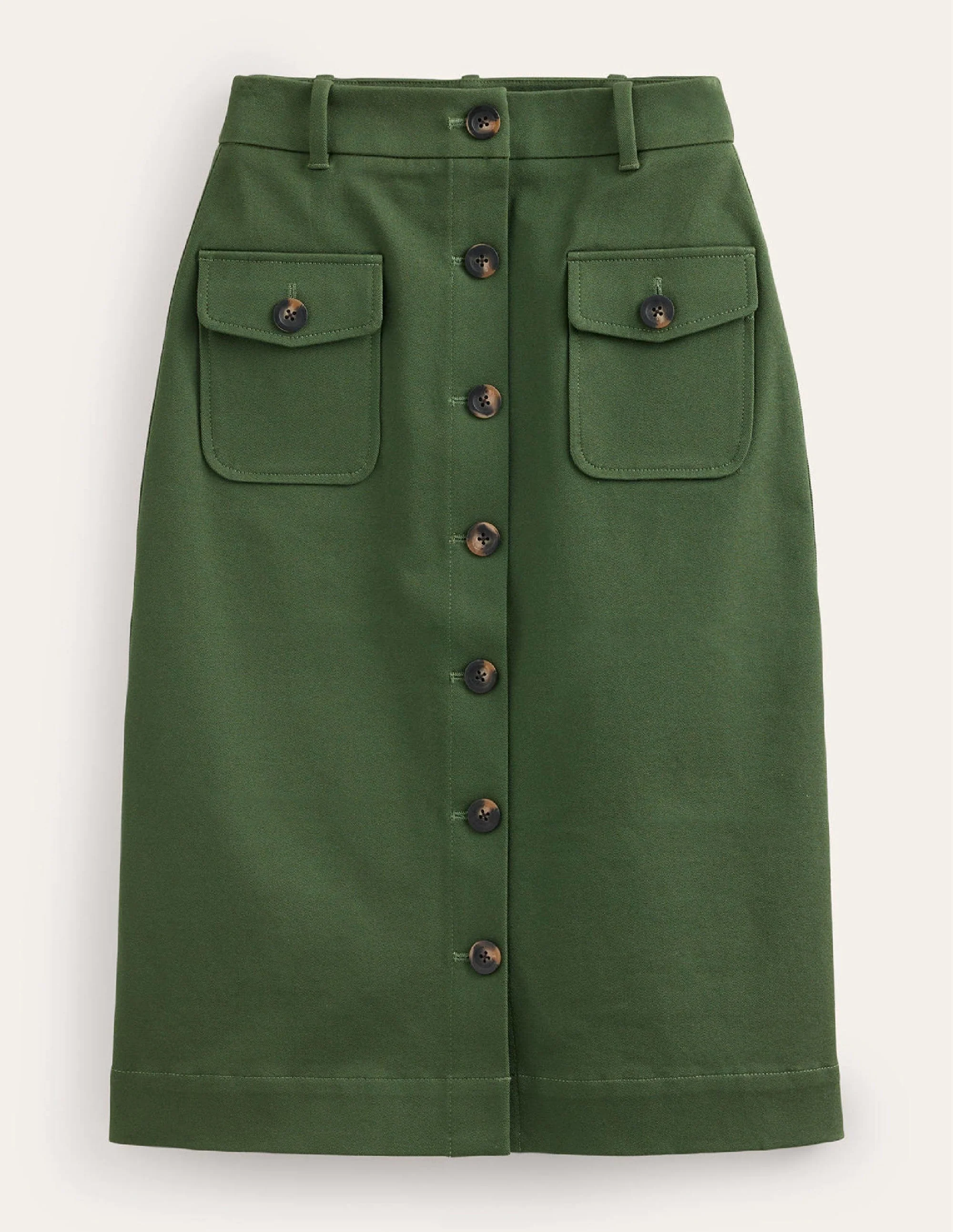 Utility Pocket Midi Skirt-Winter Green - Image 5