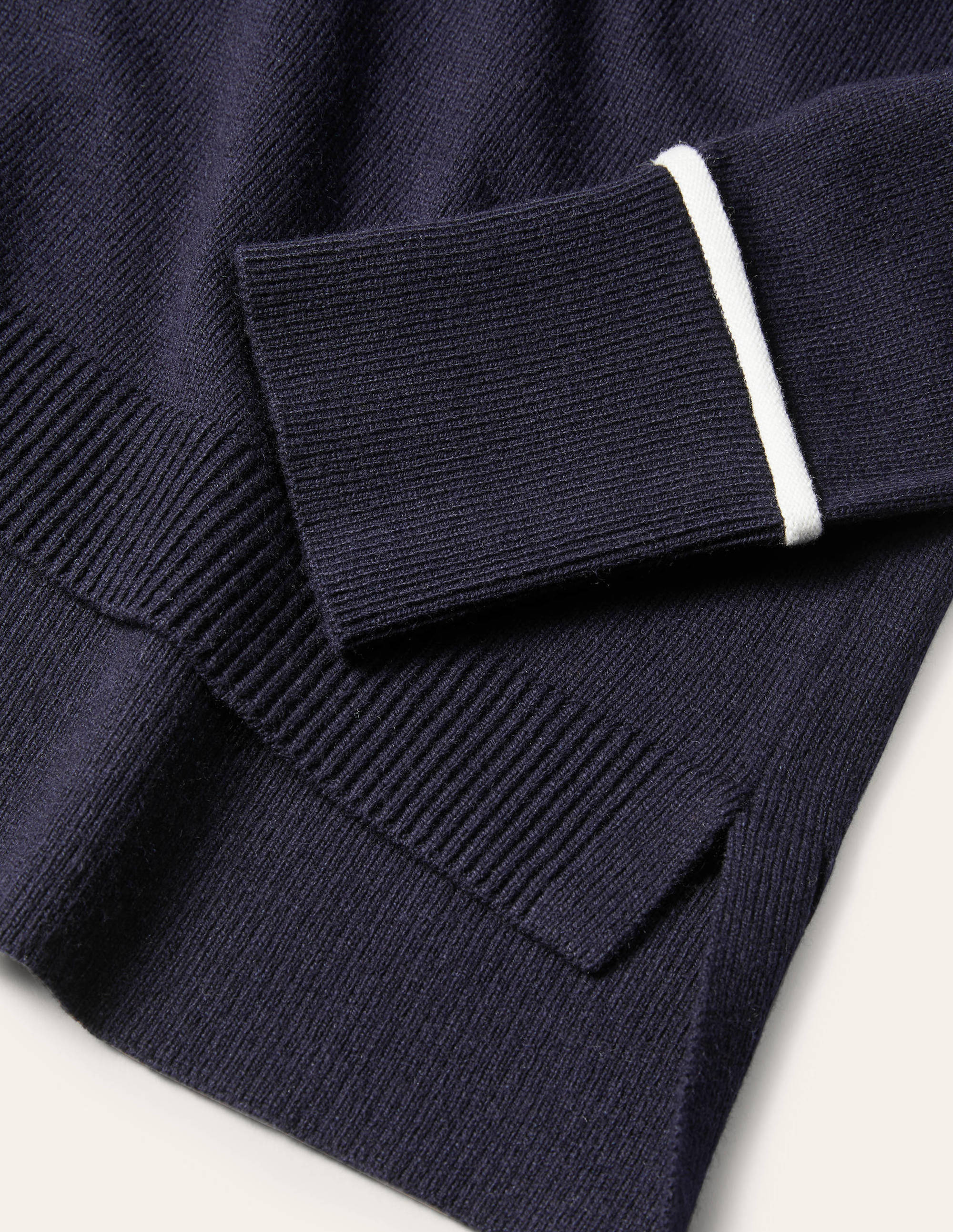 V-neck Relaxed Cardigan-Navy - Image 6
