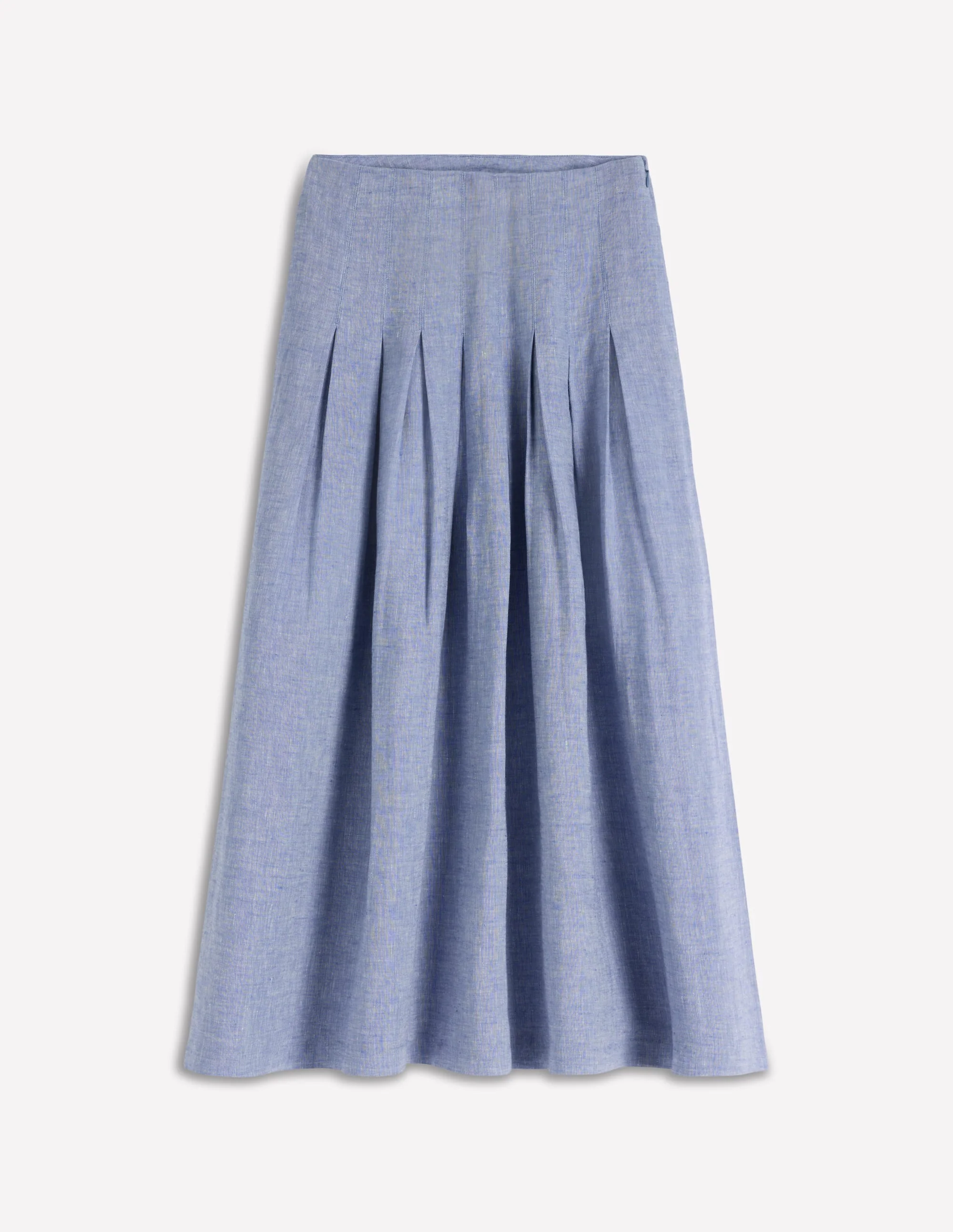Valentina Linen Skirt-Blue Chambray - Image 6