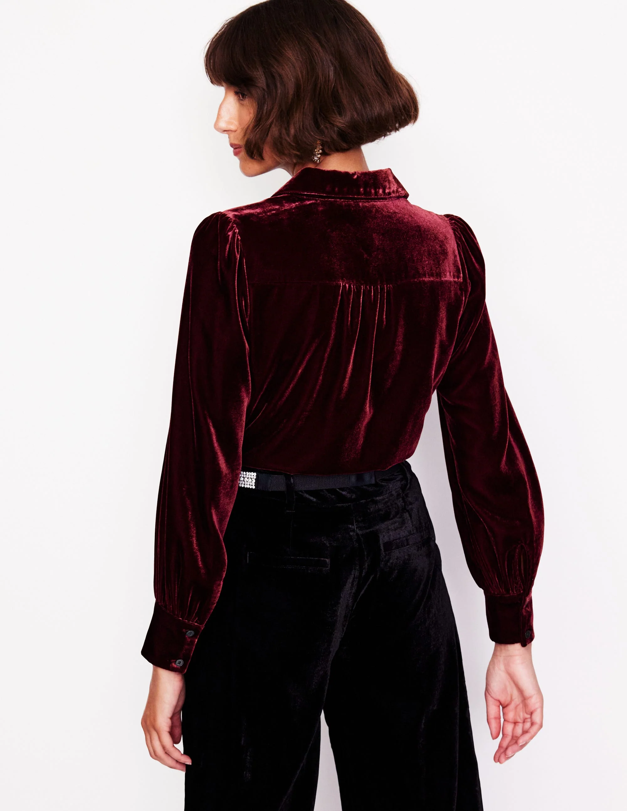 Velvet Shirt-Cabernet - Image 3