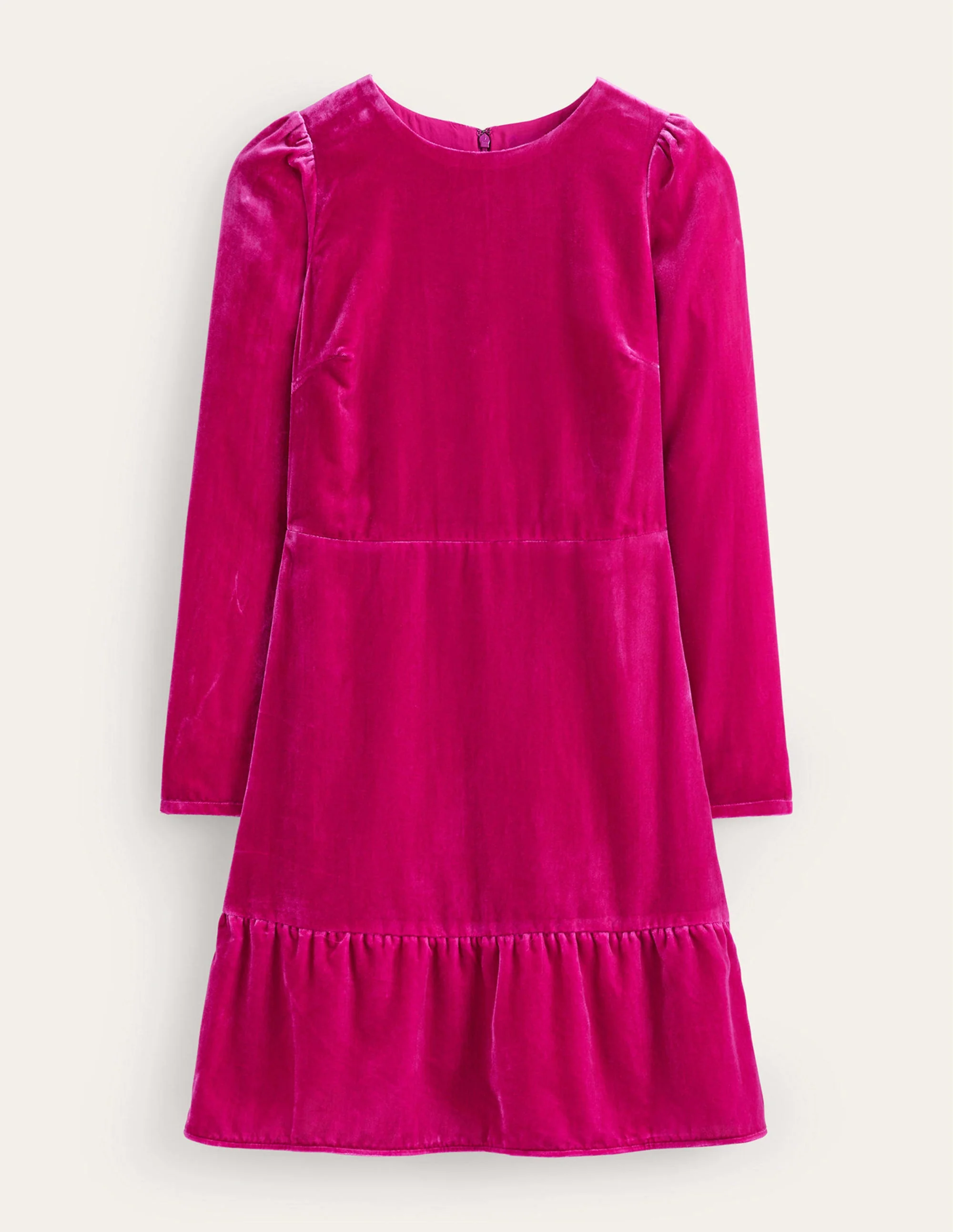 Velvet Short Dress-Vibrant Plum - Image 5